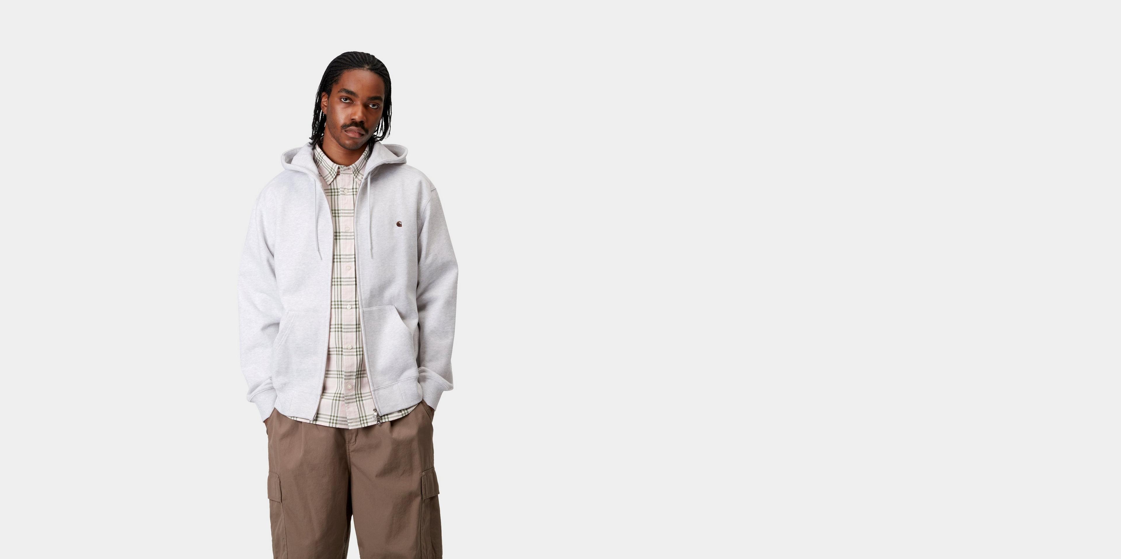 Carhartt WIP Hooded Madison Jacket, Ash Heather/Lumber