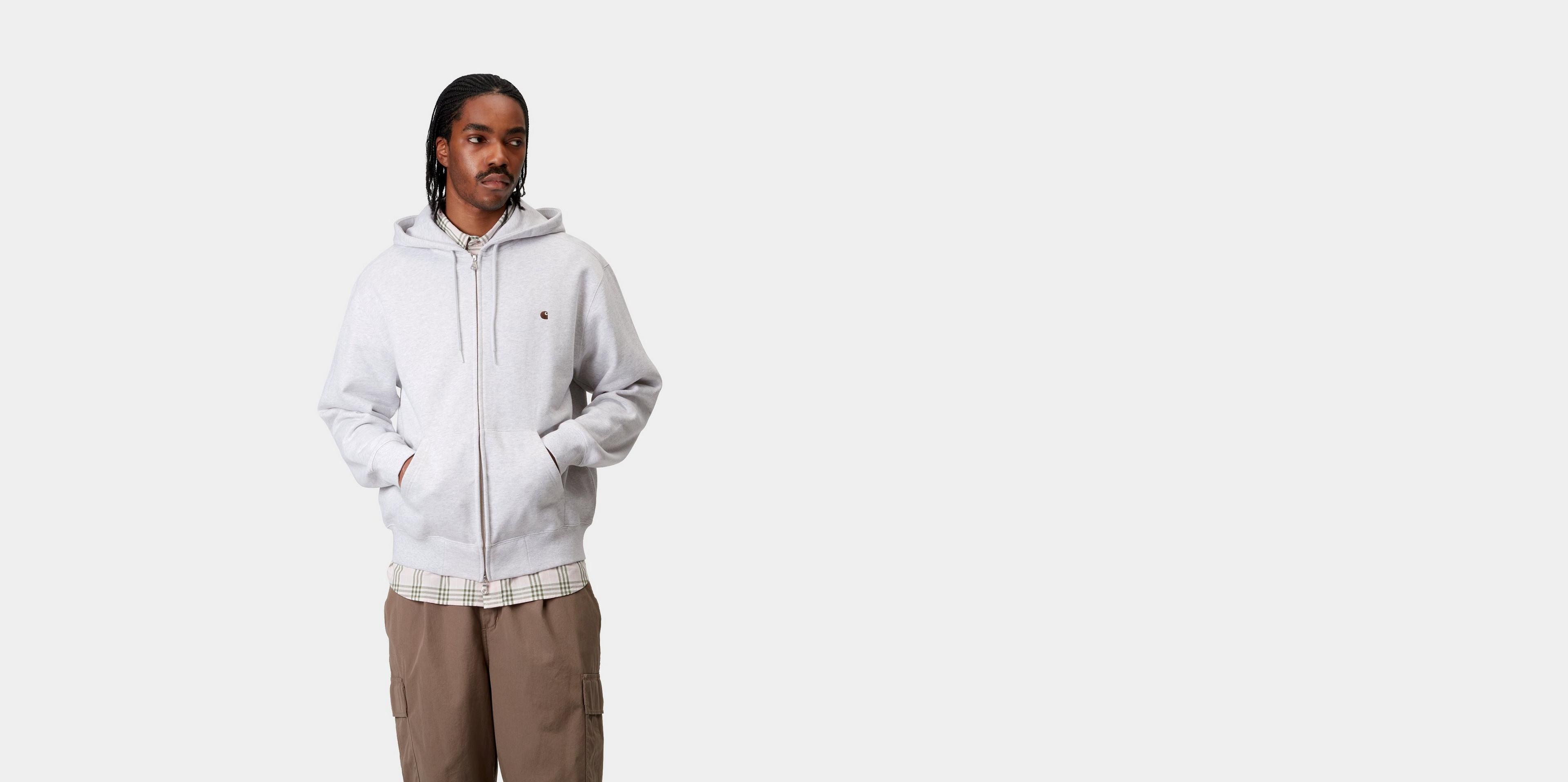 ★ドイツ発*carhartt WIP*新作*Madison ZIPフーディ/ASH★ Carhartt WIP Hooded Madison Jacket, Ash Heather/Lumber