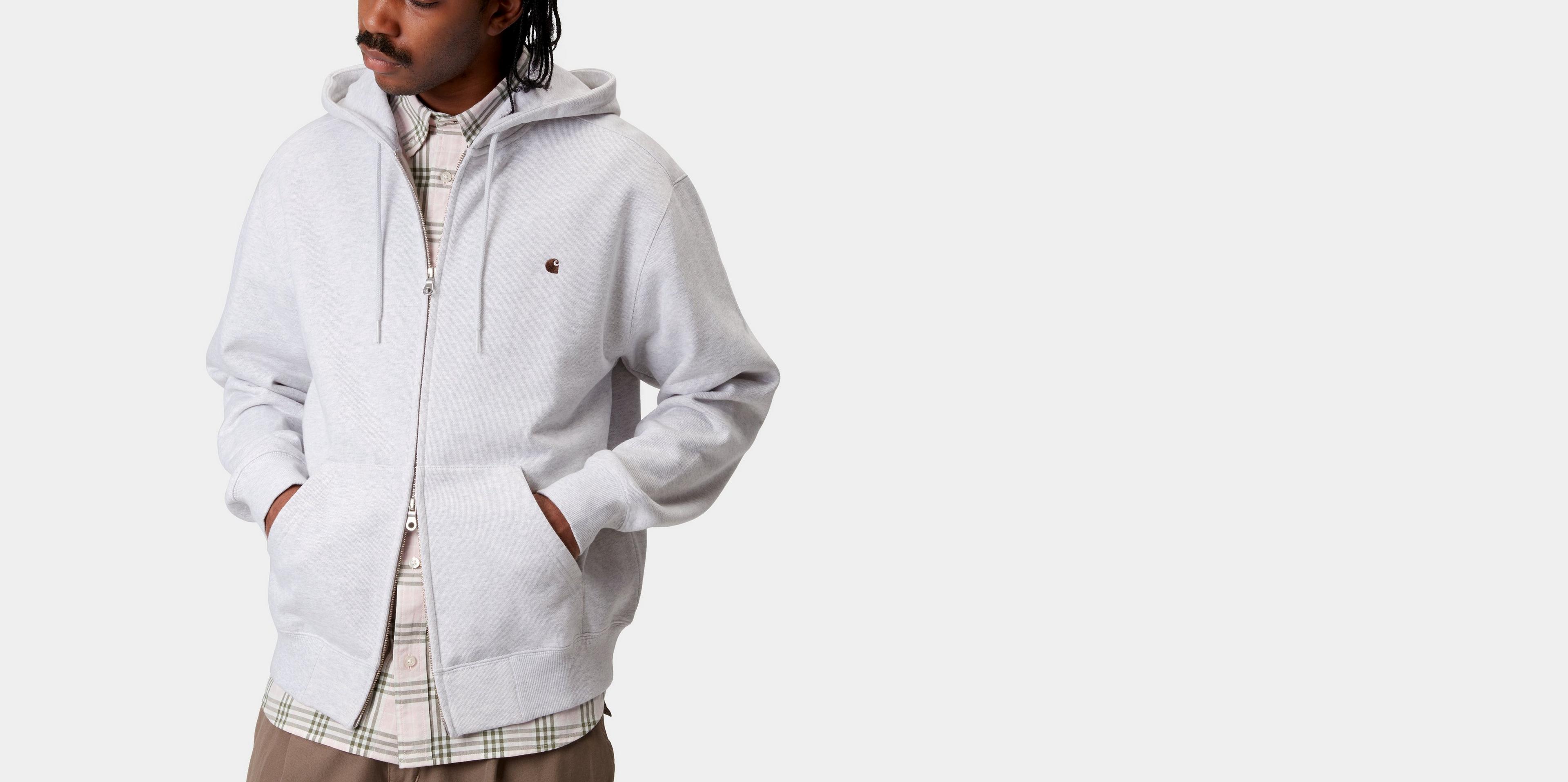 Carhartt WIP Hooded Madison Jacket, Ash Heather/Lumber