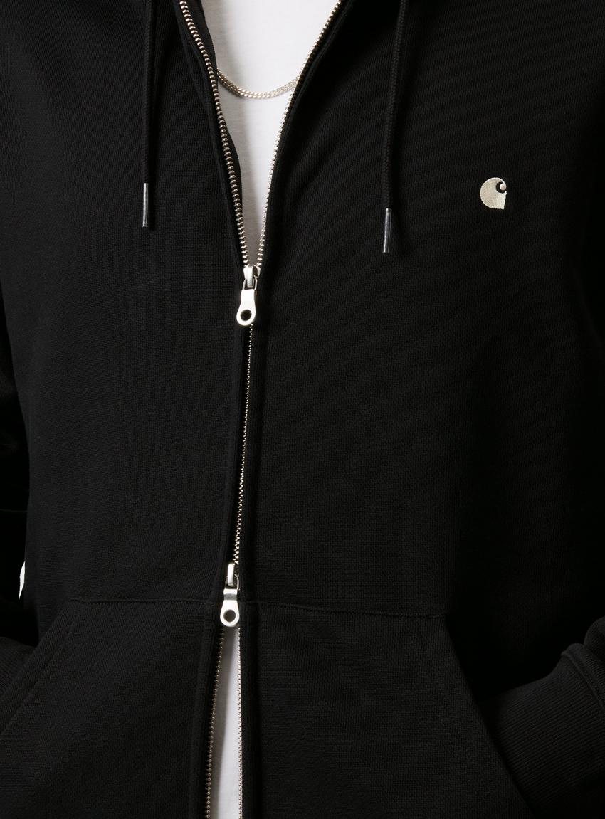 ★ドイツ発*carhartt WIP*新作*Madison ZIPフーディ/BLACK★ Carhartt WIP Hooded Madison Jacket, Black/Wax | Official