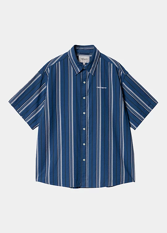 Carhartt WIP Short Sleeve Quentin Shirt in Blue