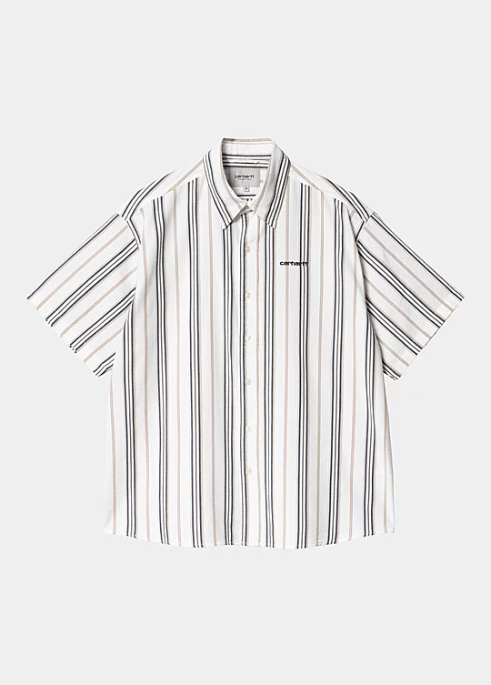 Carhartt WIP Short Sleeve Quentin Shirt in Bianco