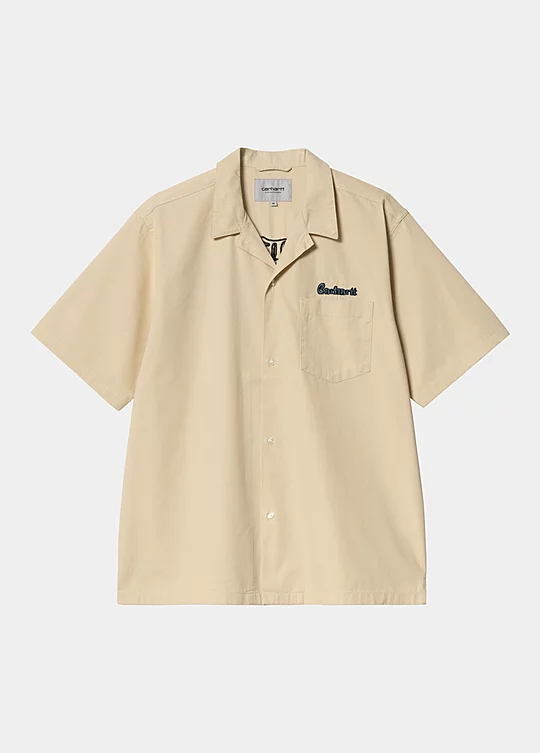 Carhartt WIP Short Sleeve Mason Shirt in Beige