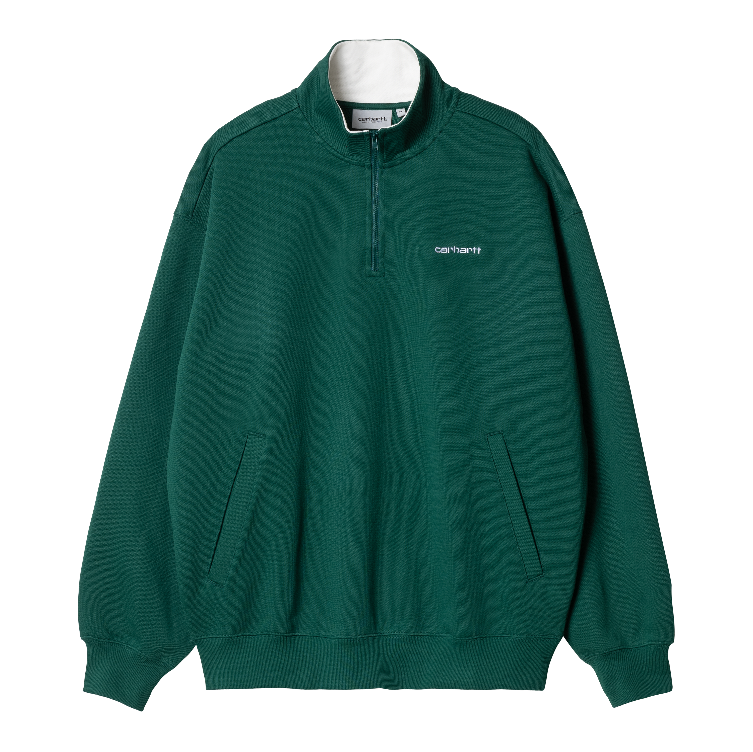 Carhartt WIP Long Sleeve Adam Half-zip Sweatshirt in Green