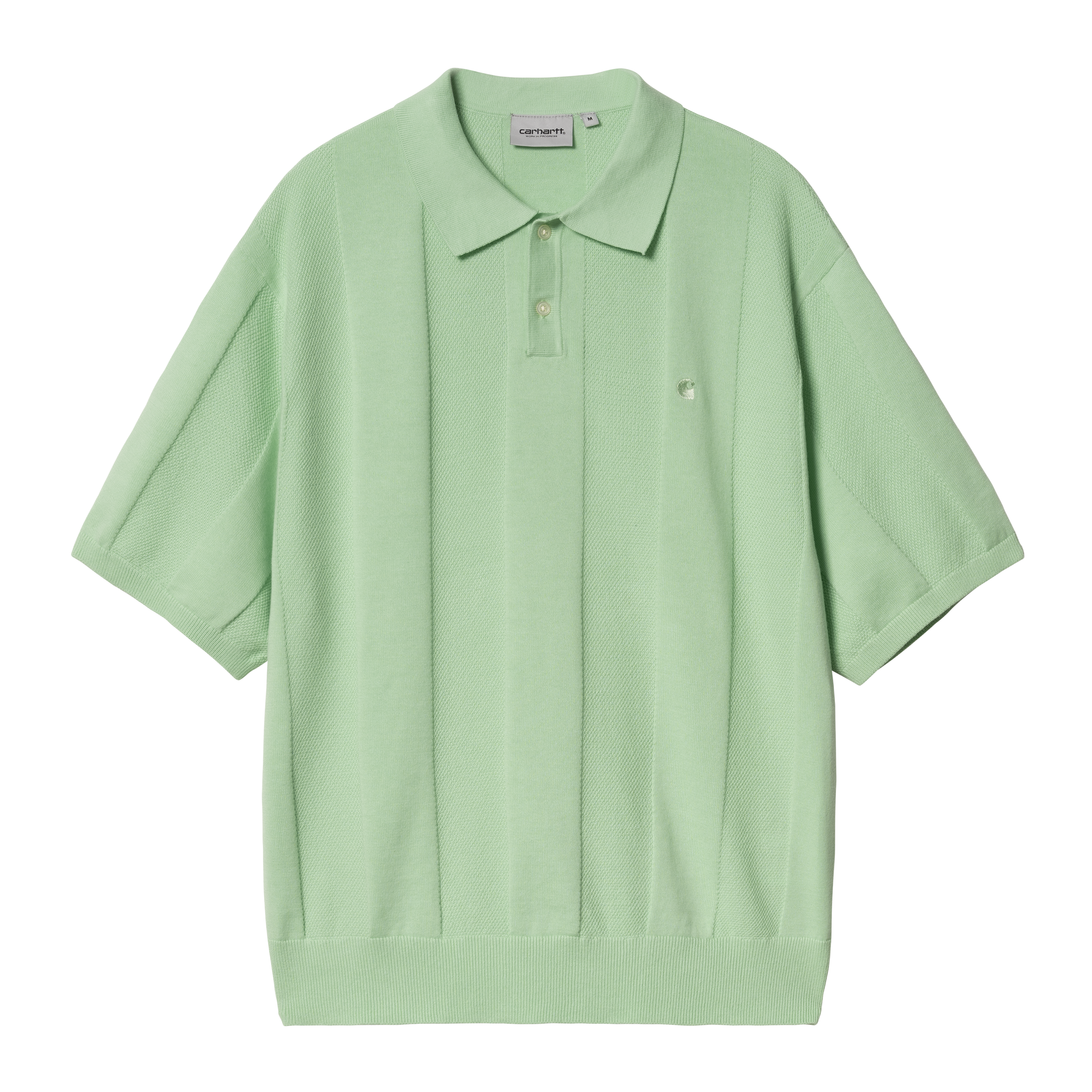 Carhartt WIP Short Sleeve Miles Knit Polo in Green