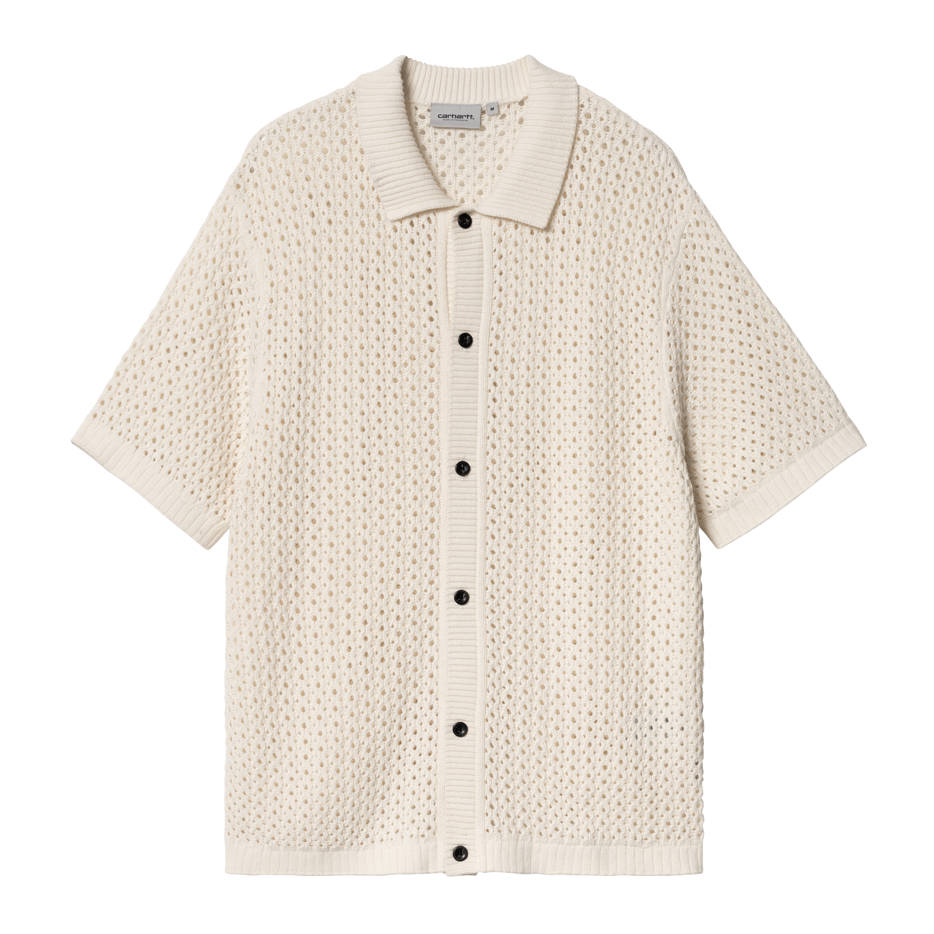 Carhartt WIP Short Sleeve Ravel Knit Shirt in Beige