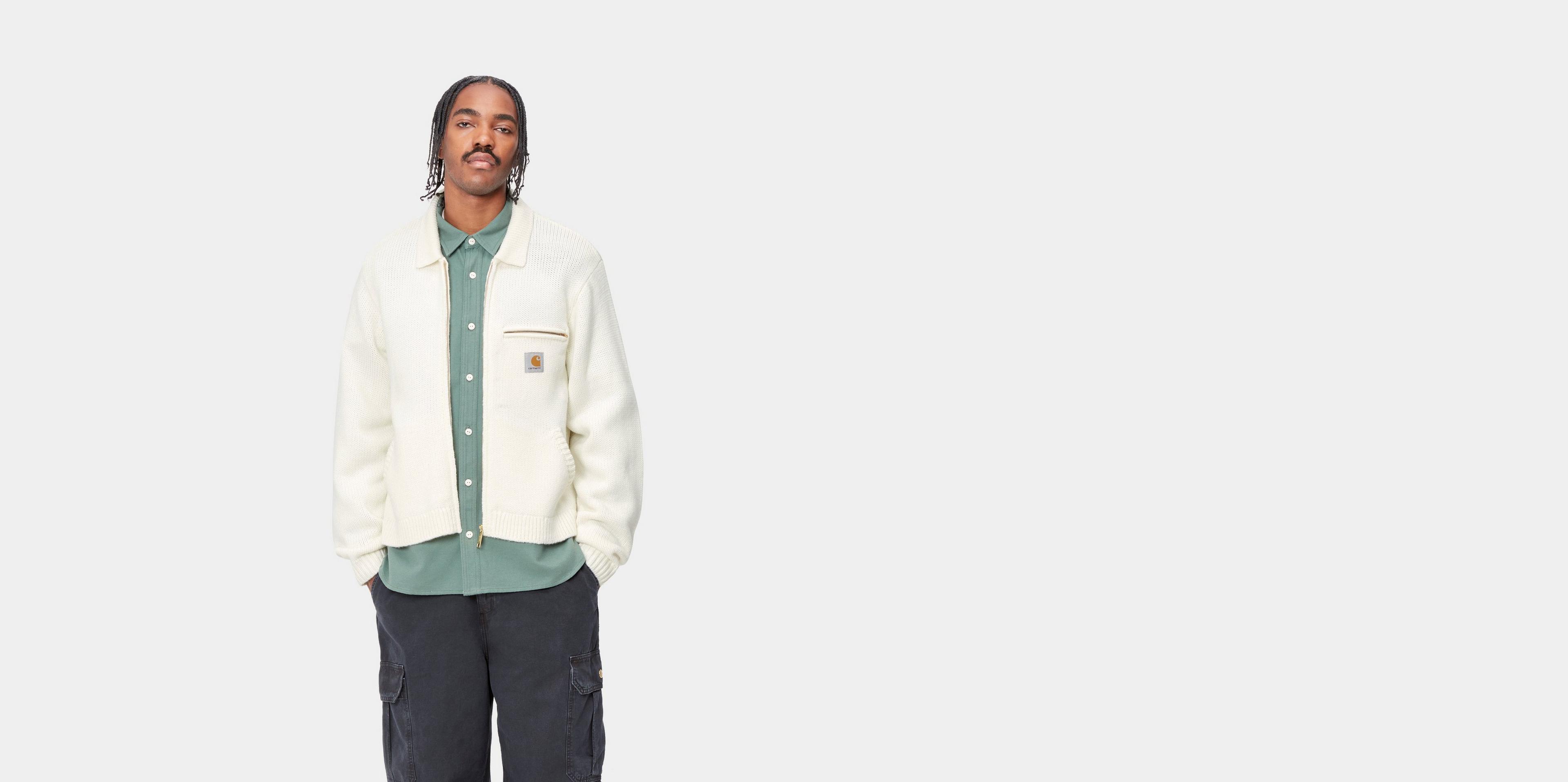 Carhartt WIP Detroit Knit Jacket, Cannoli Cream | Official