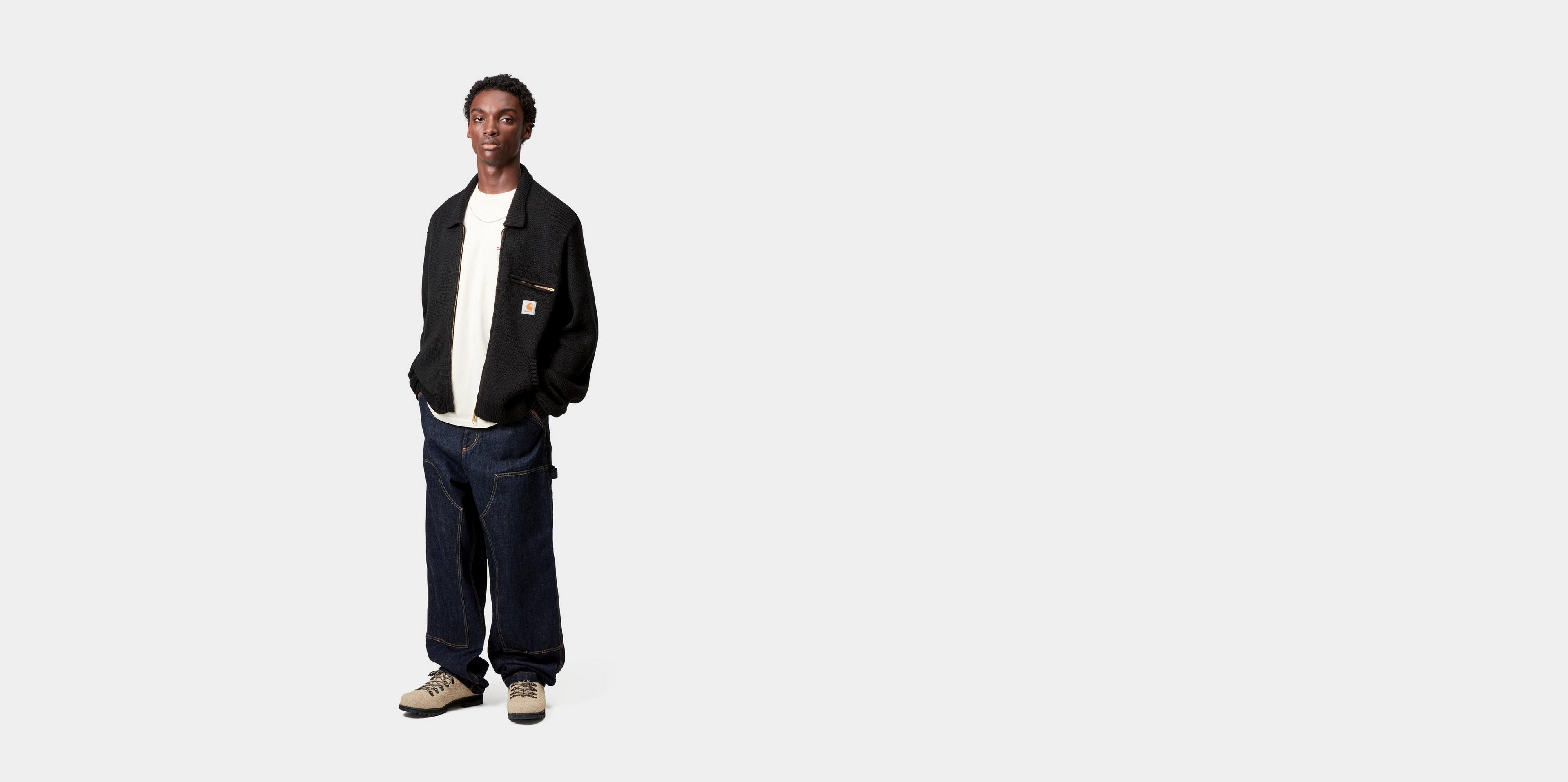 [CARHARTTWIP] DETROIT KNIT JACKET ★大人気★ Carhartt WIP Detroit Knit Jacket, Black | Official Online Store
