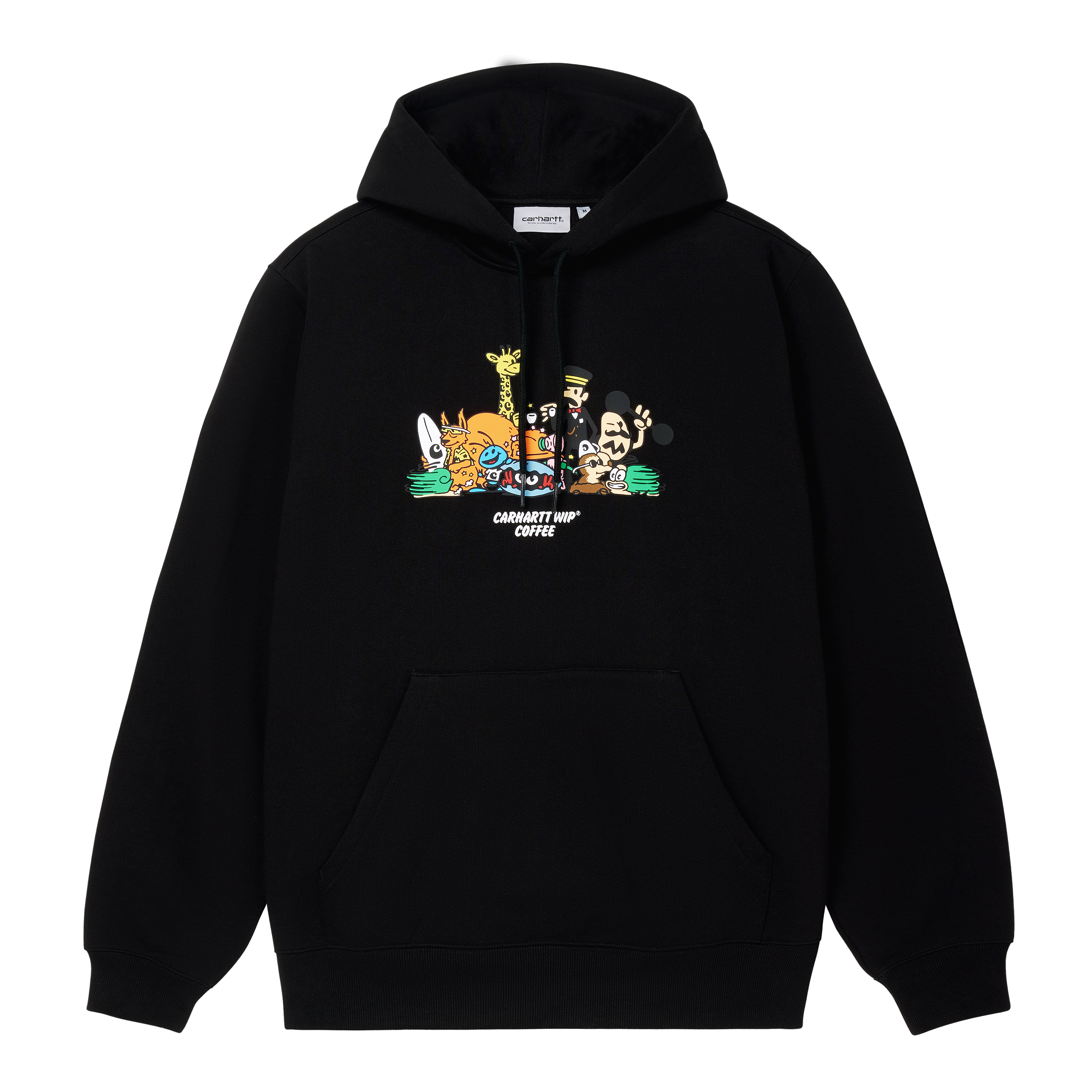 Carhartt WIP Hooded Coffee Sweatshirt FW24 in Black