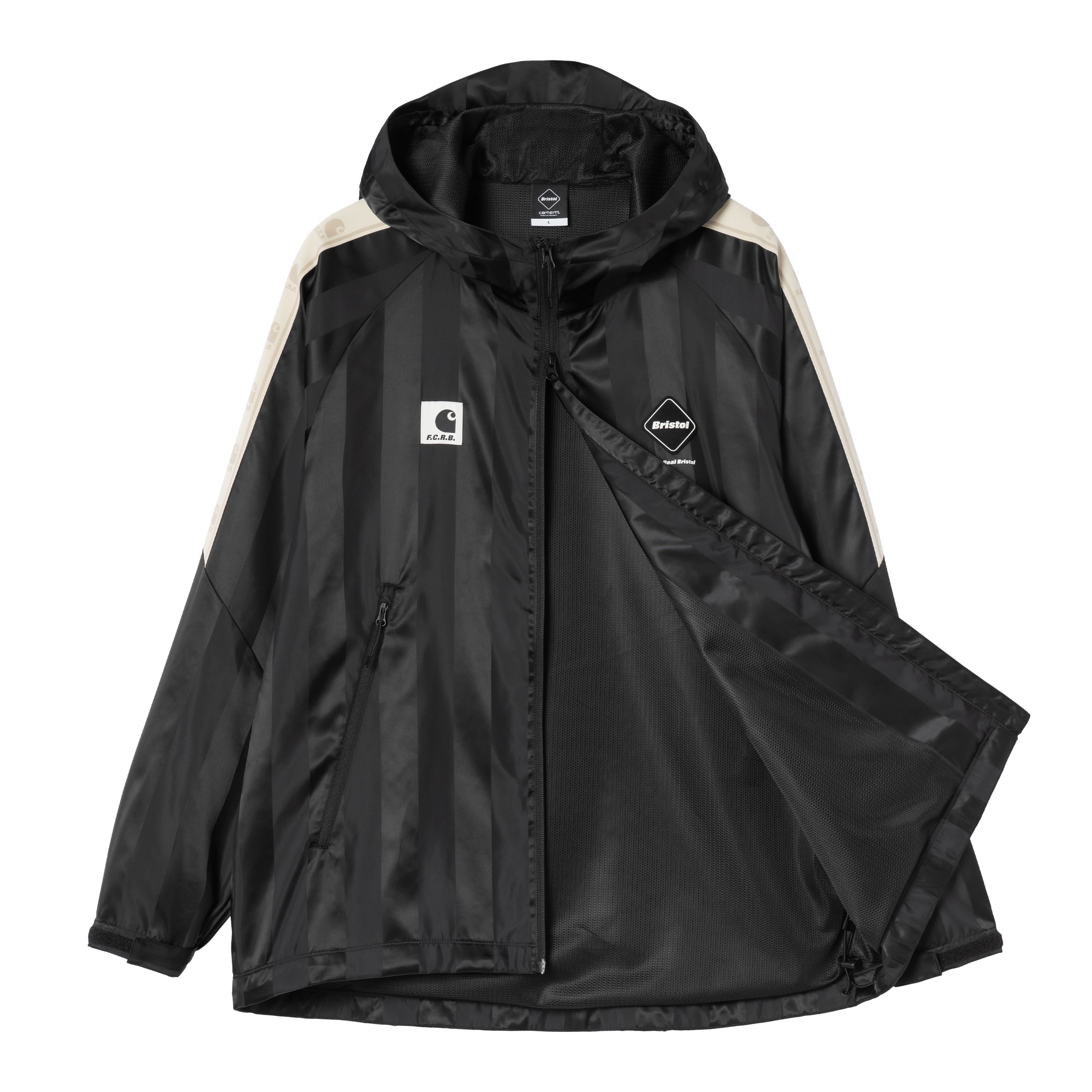 Carhartt WIP F.C.Real Bristol x Carhartt WIP Warm Up Jacket, Black