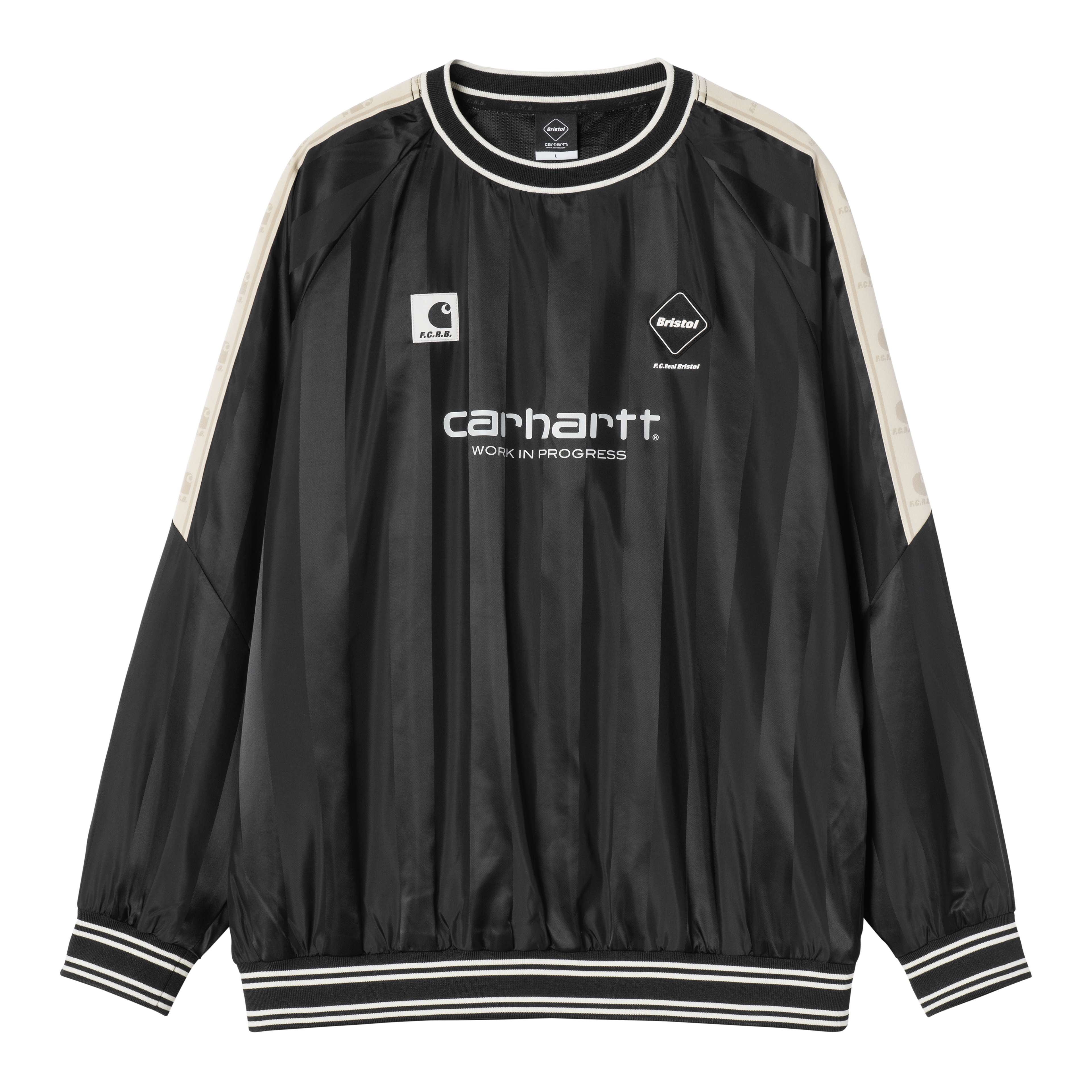 F.C. Real Bristol ピステ 長袖 ブラック XL Piste Carhartt WIP F.C.Real Bristol x Carhartt WIP Warm Up Piste, Black