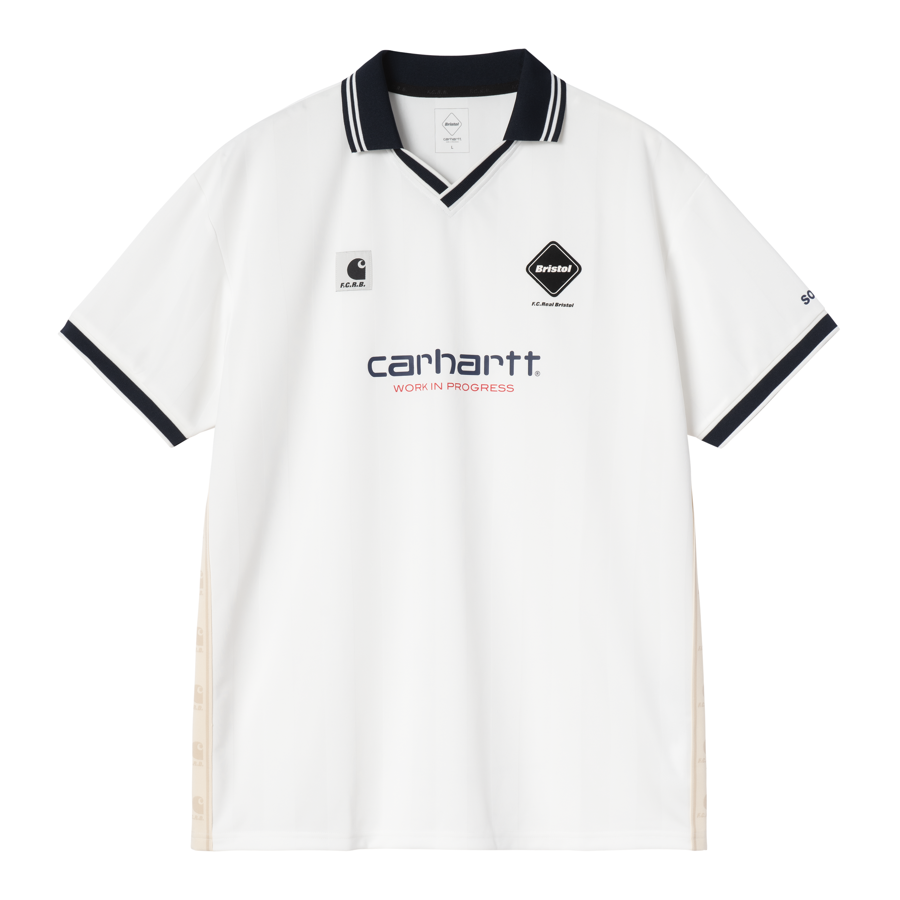 トップス F.C.R.B. x Carhartt WIP Game Shirt L Carhartt WIP F.C.Real Bristol x Carhartt WIP Game Shirt, White