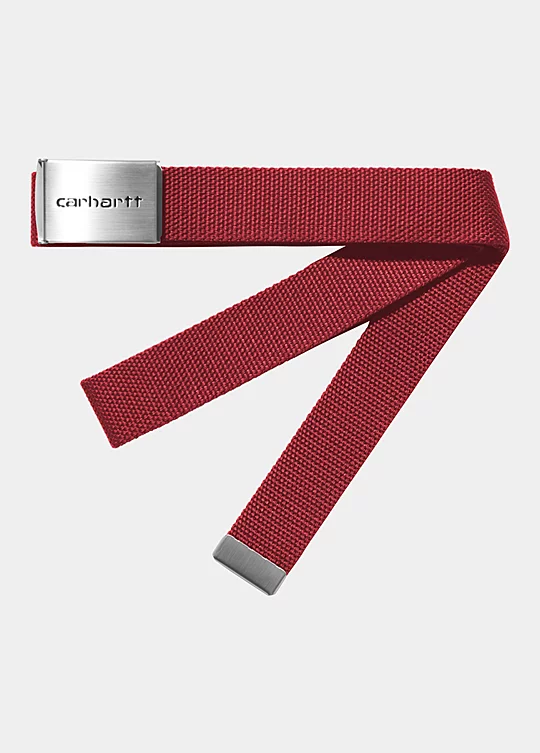 Carhartt WIP Clip Belt Chrome in Rot
