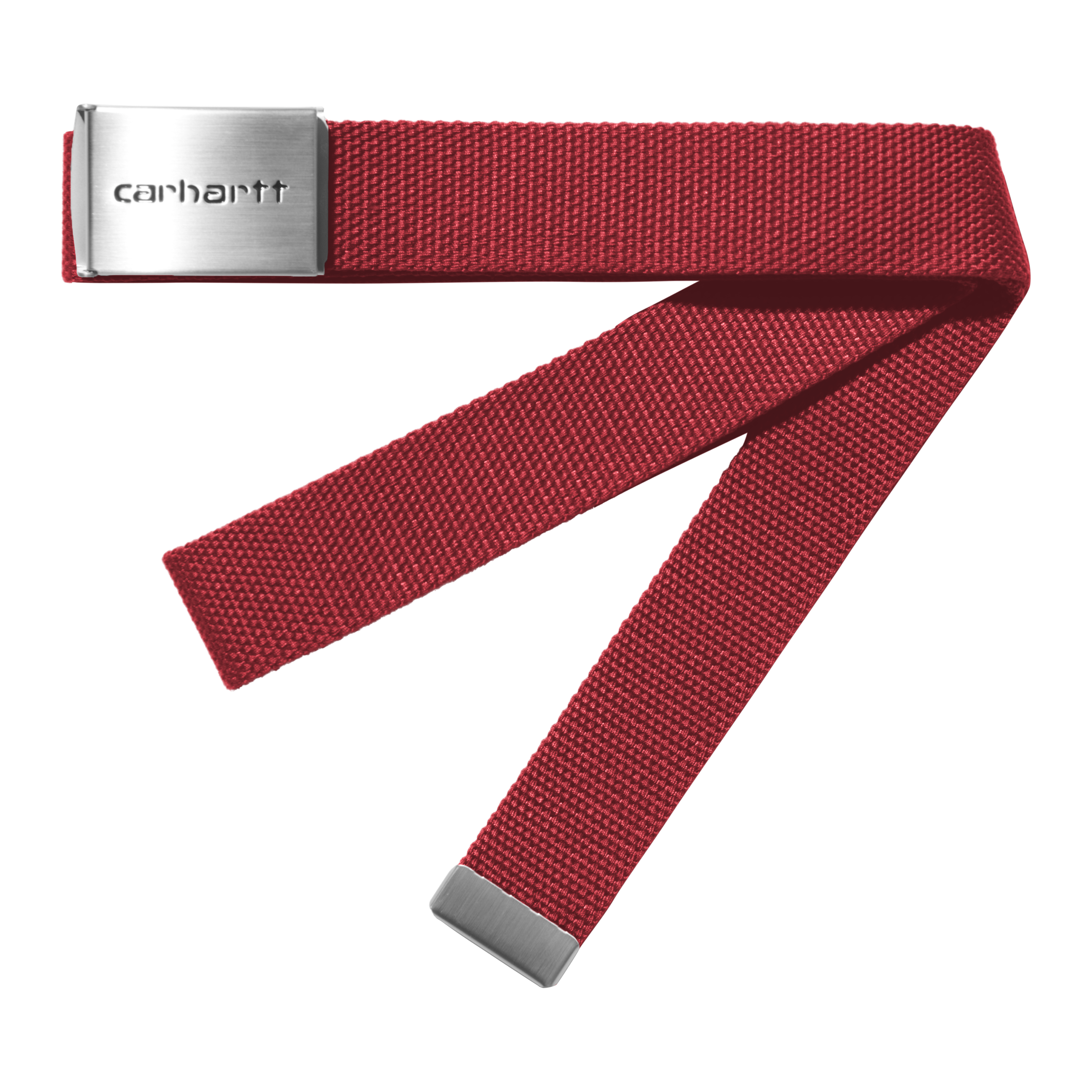 Carhartt WIP Clip Belt Chrome in Red