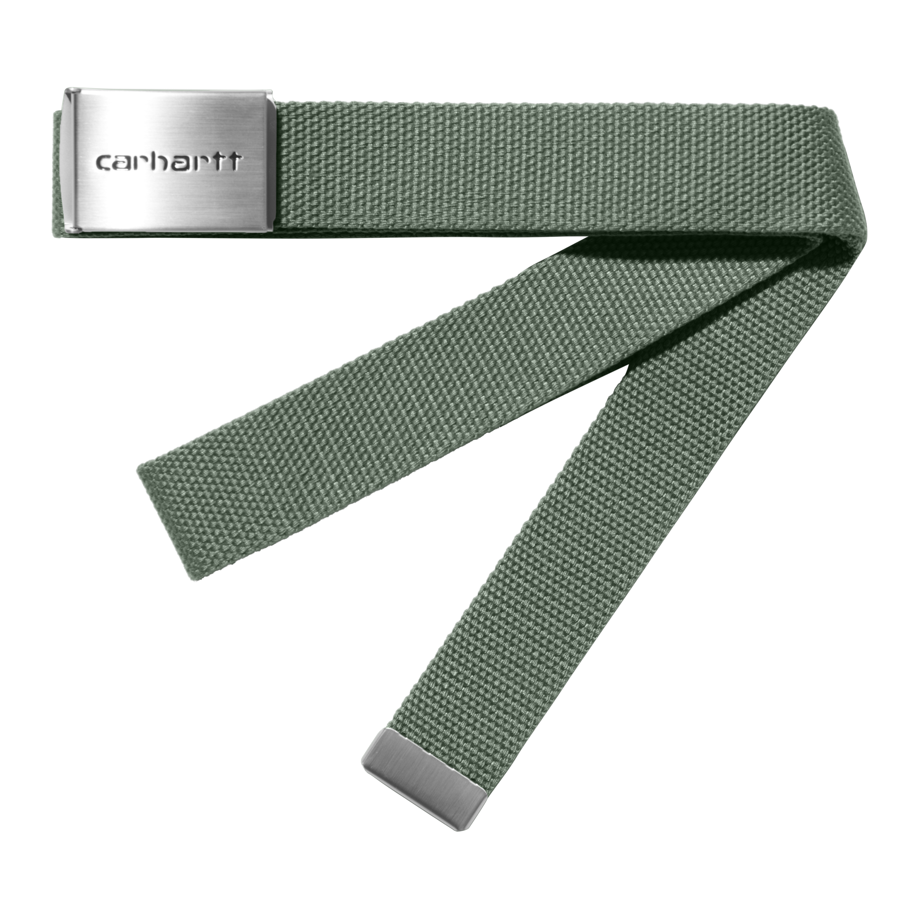 Carhartt WIP Clip Belt Chrome in Green