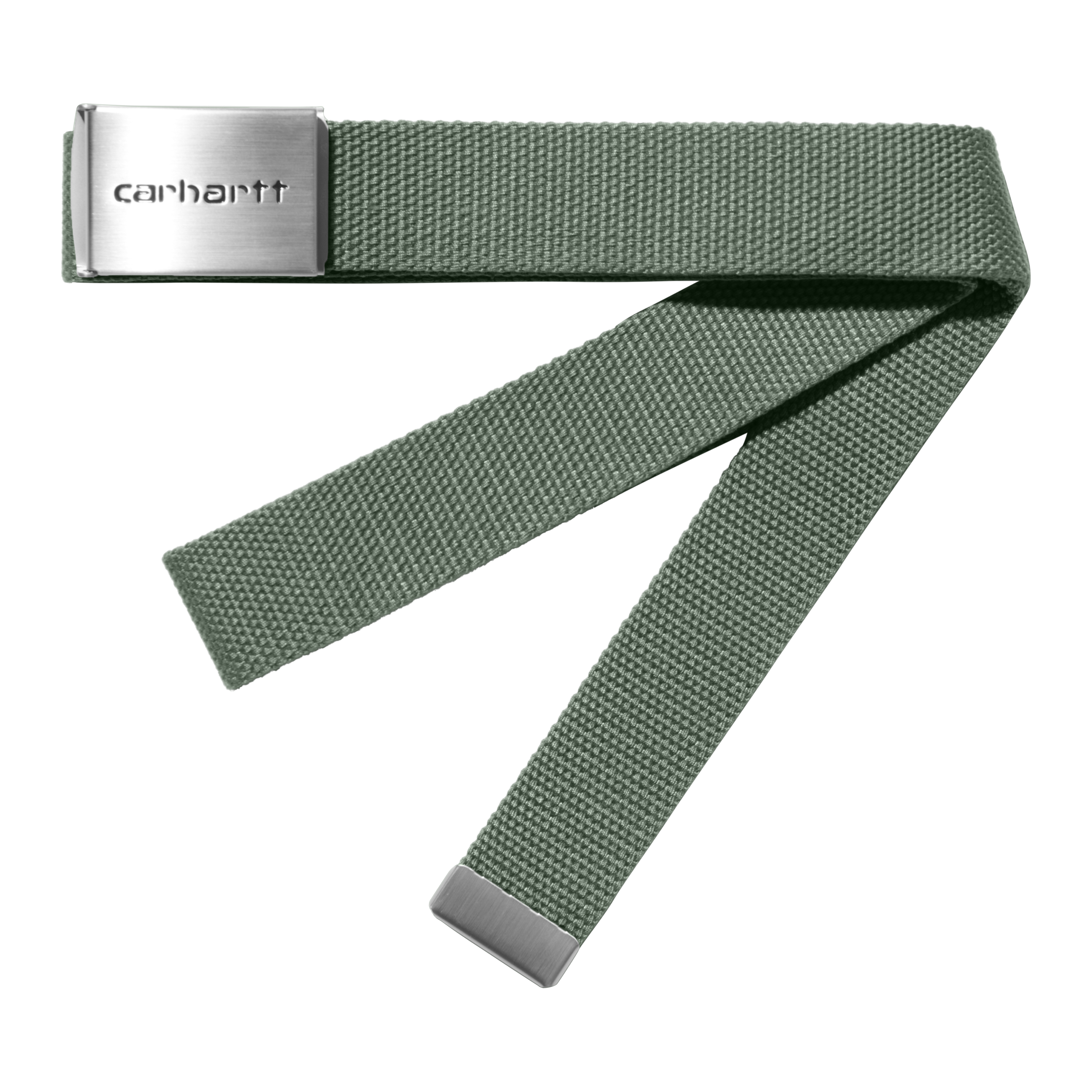 Carhartt WIP Clip Belt Chrome in Grün