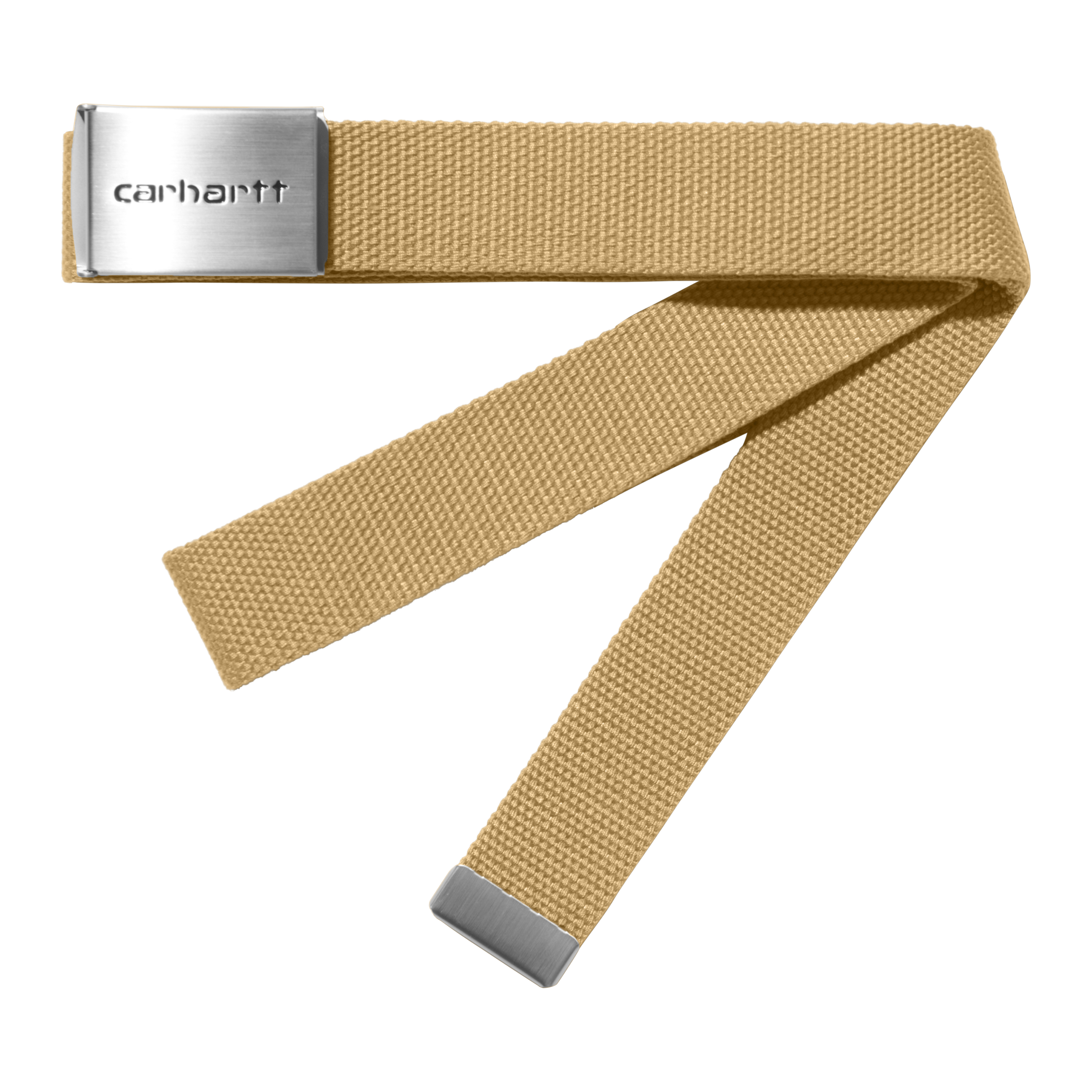 Carhartt WIP Clip Belt Chrome in Beige