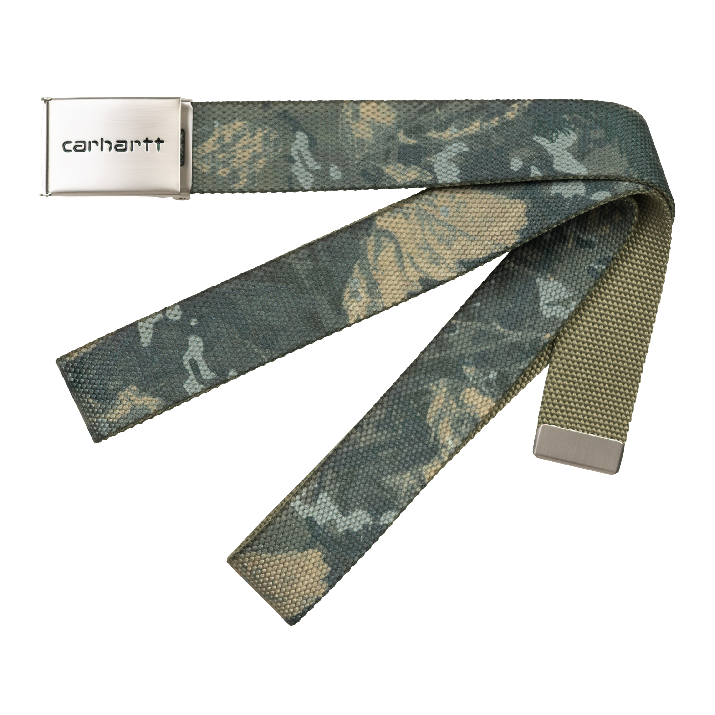 Carhartt WIP Clip Belt Chrome Camo Combi, Green | green|camo