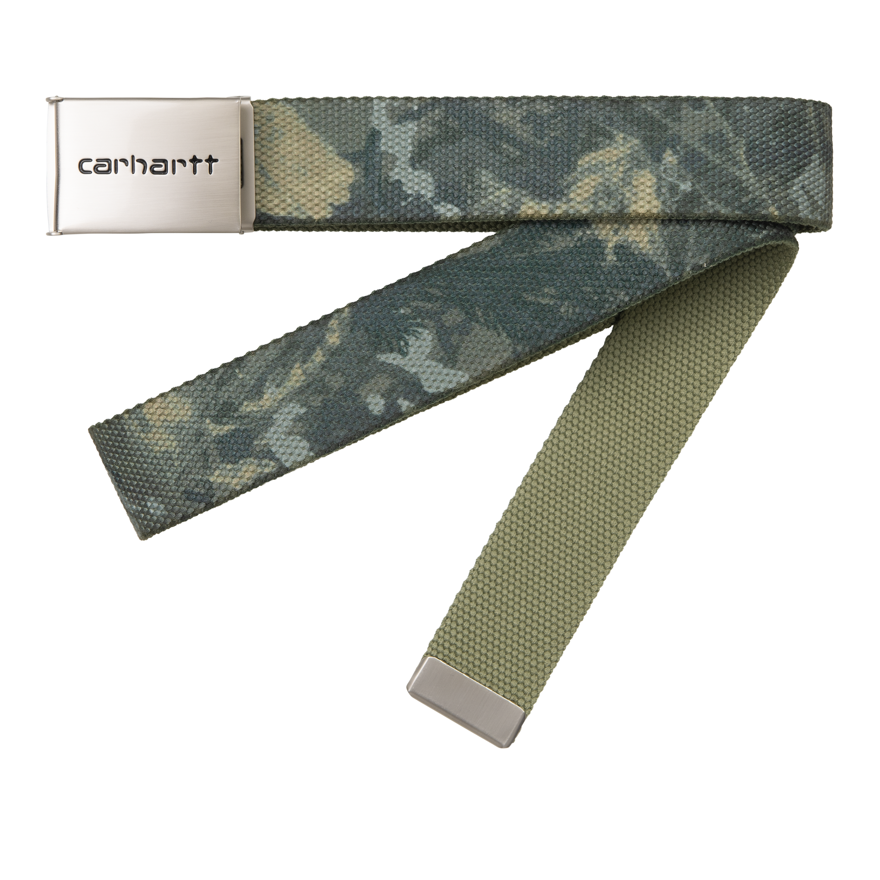 Carhartt WIP Clip Belt Chrome in Green