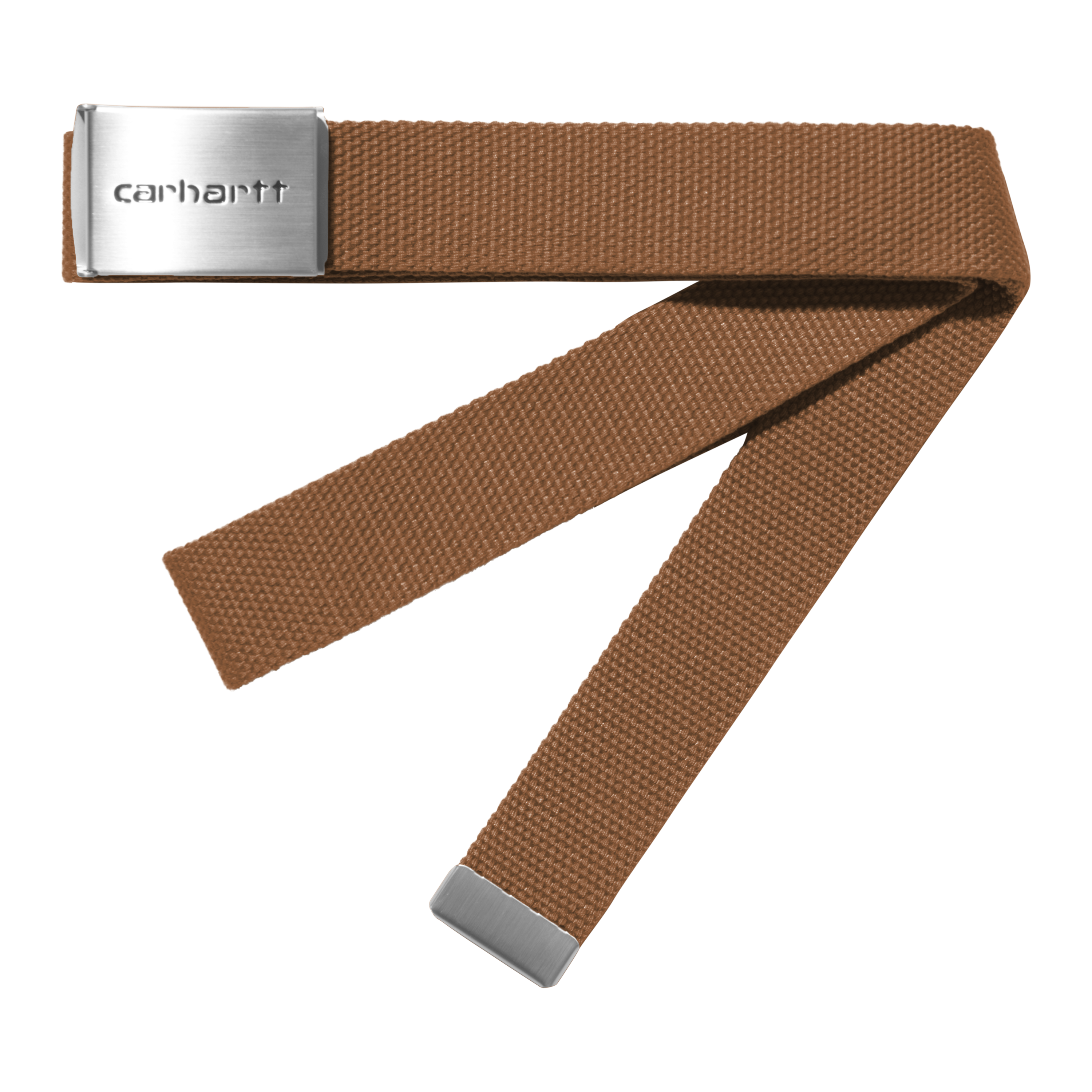 Carhartt WIP Clip Belt Chrome WIP H Brown