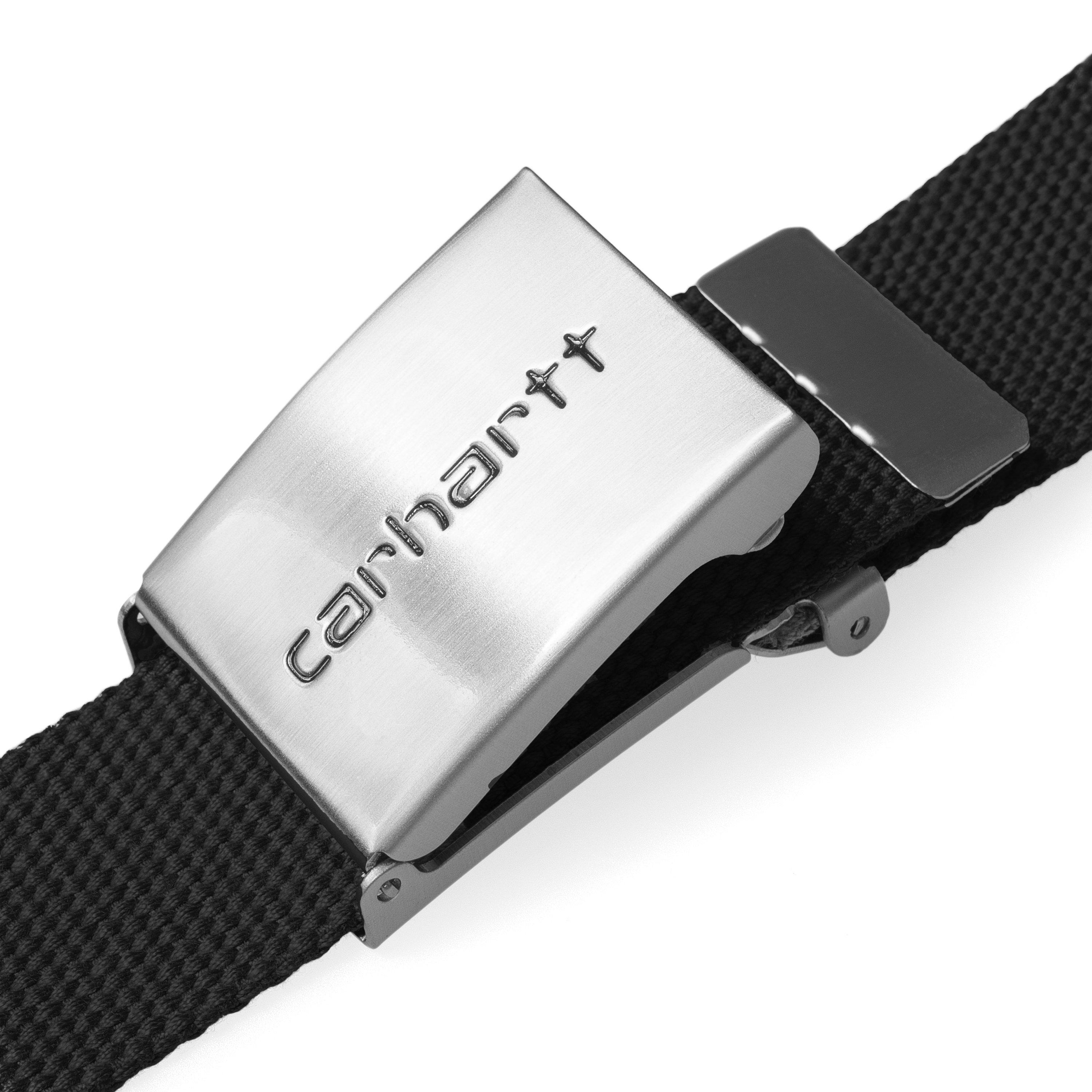 Carhartt WIP Clip Belt Chrome Black Official Online Store