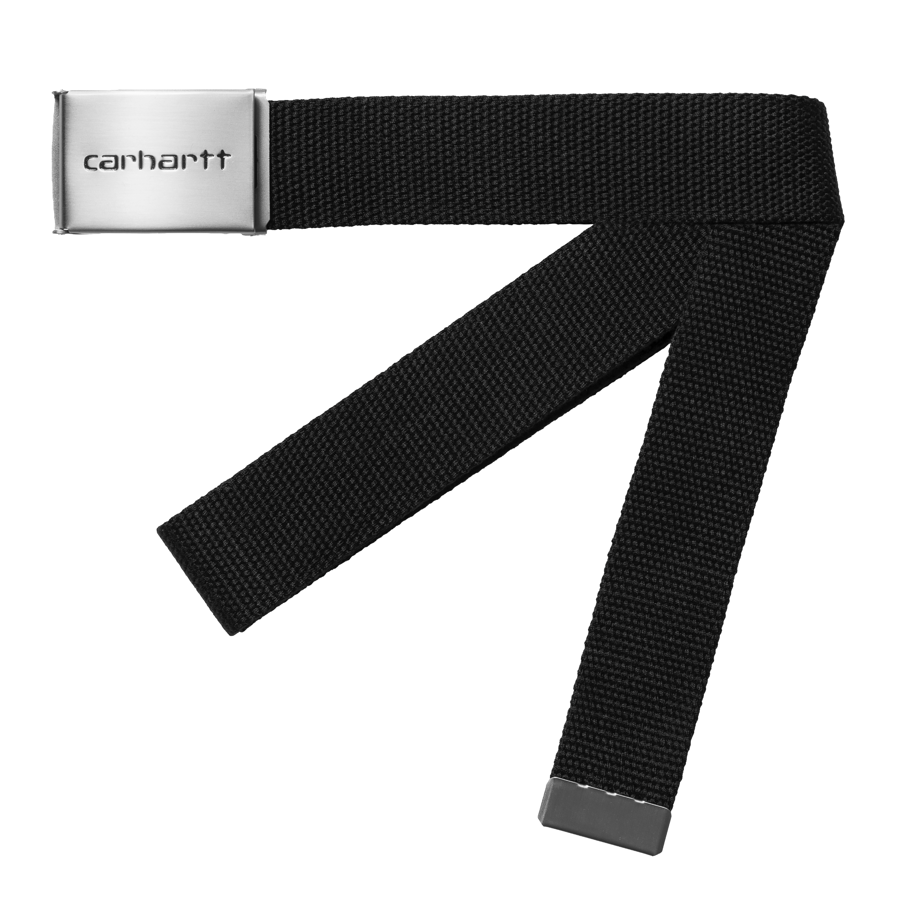 Carhartt WIP Clip Belt Chrome en Negro