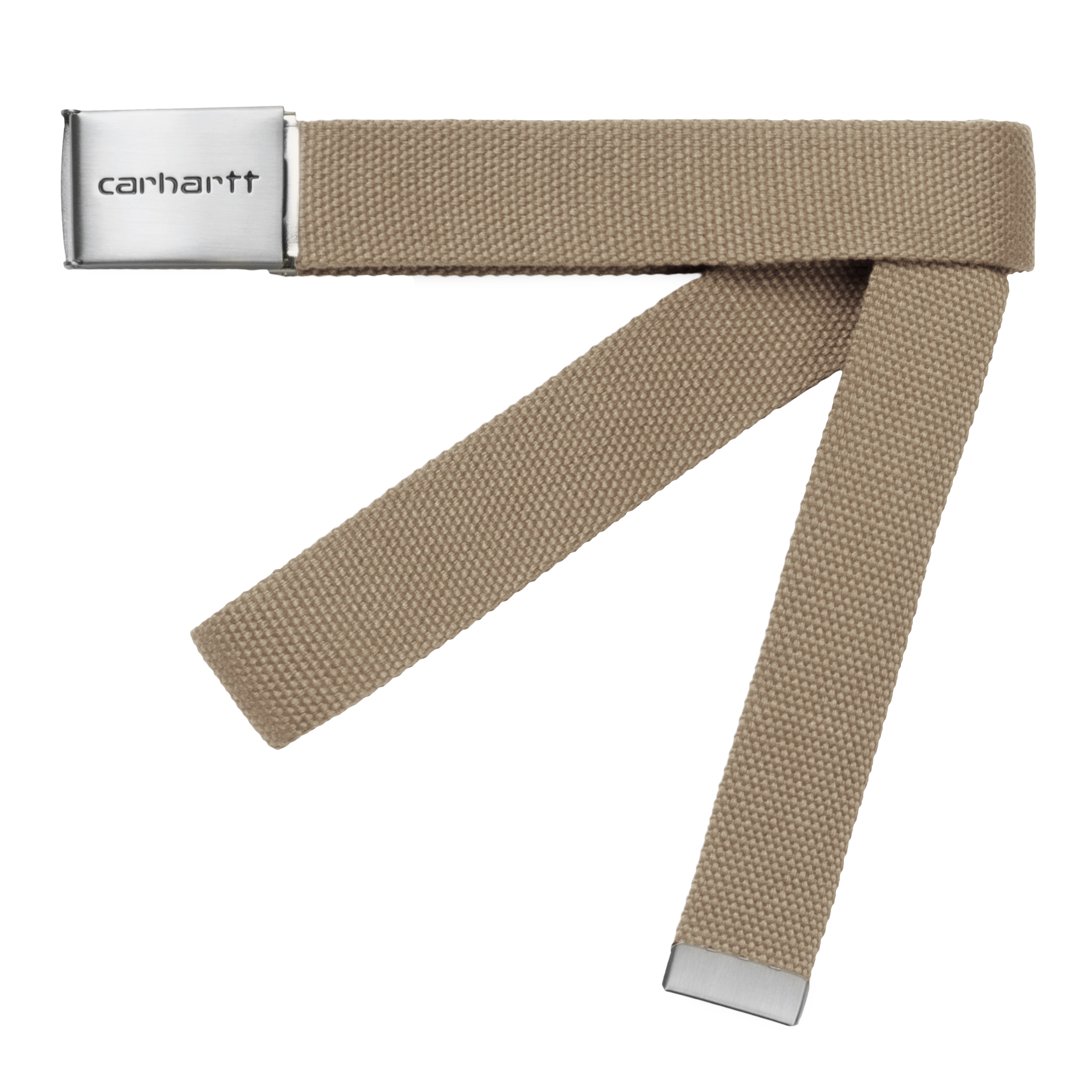 Carhartt WIP Clip Belt Chrome em Bege