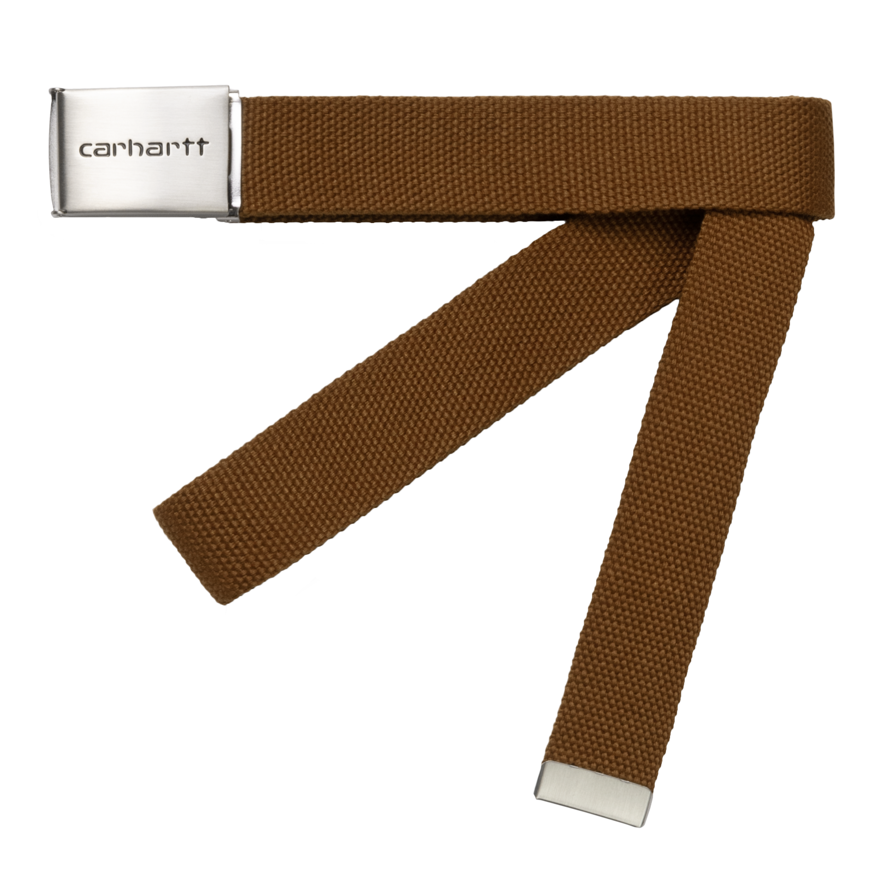 Carhartt WIP Clip Belt Chrome in Brown