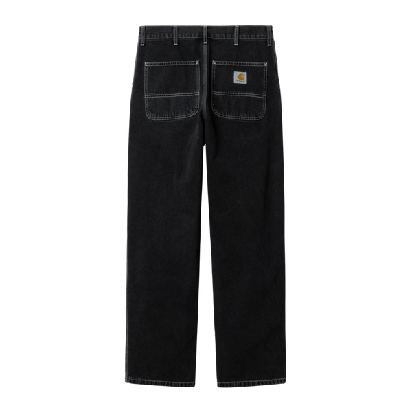 Simple Pant Black heavy stone wash