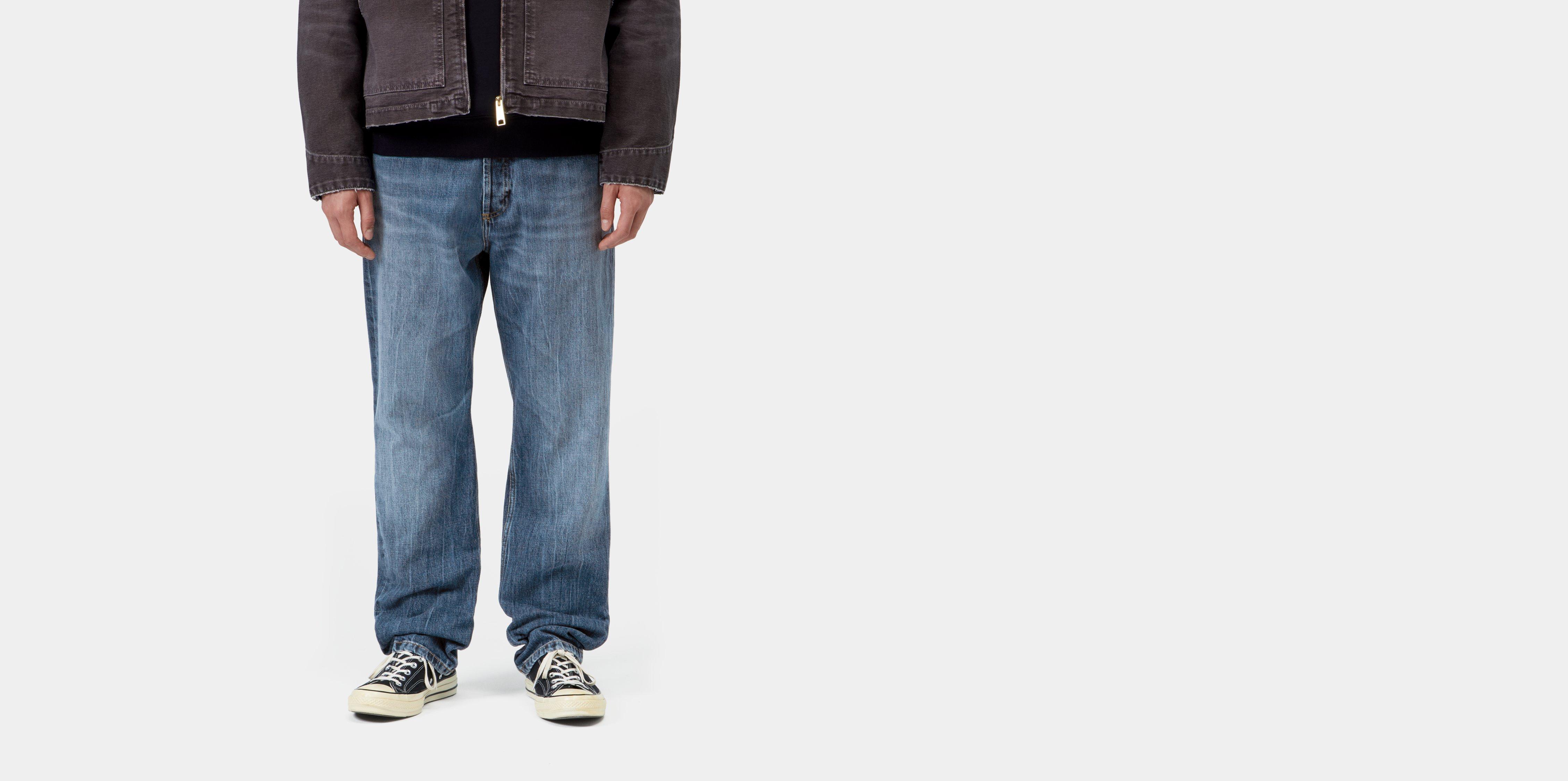Carhartt WIP Marlow Pant Blue marble used wash | 36/32 | Men
