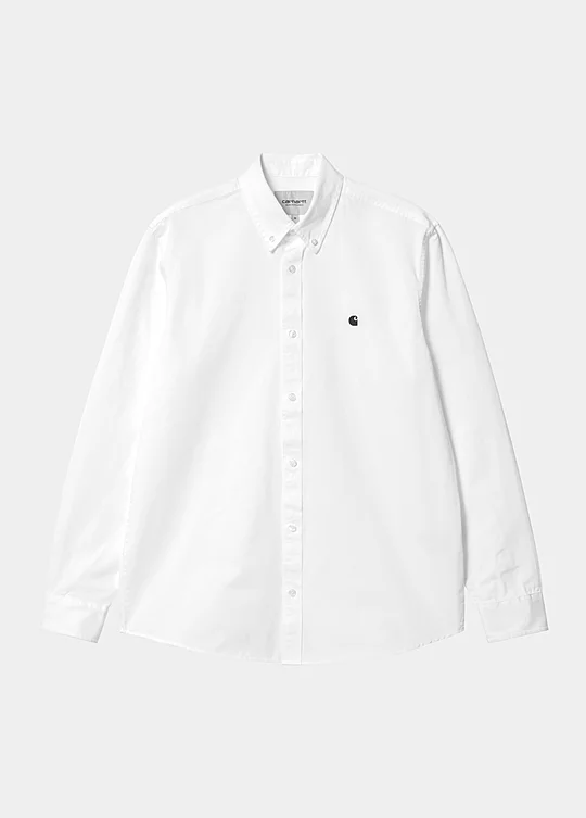 Carhartt WIP Long Sleeve Madison Shirt en Blanco