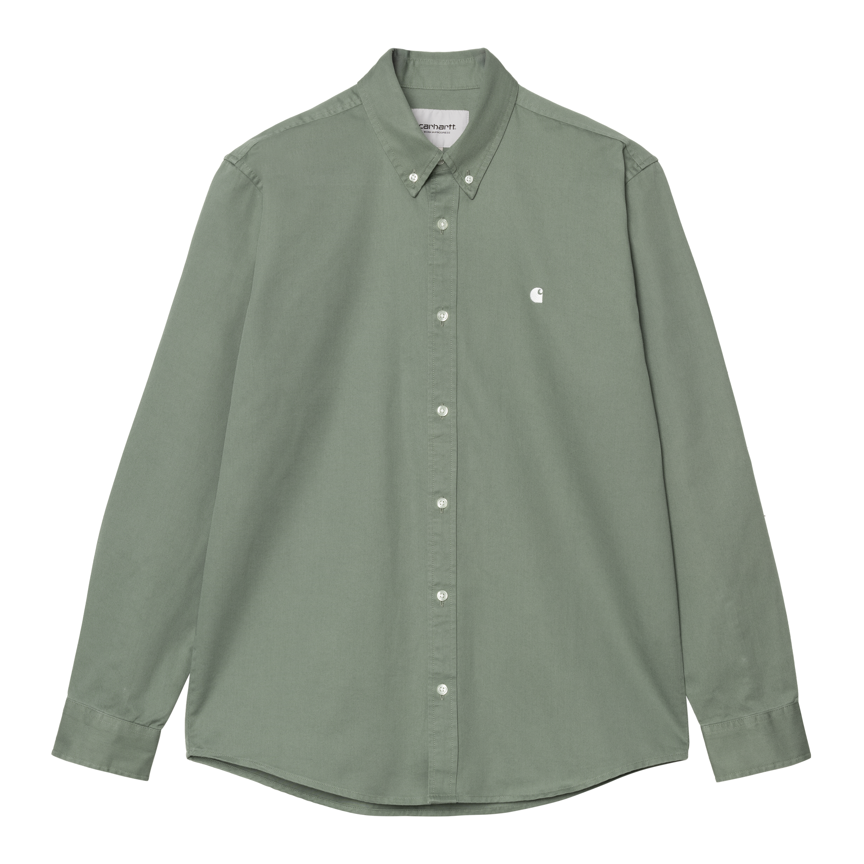 Carhartt WIP L/S Madison Shirt, Park / White | Official Online Store