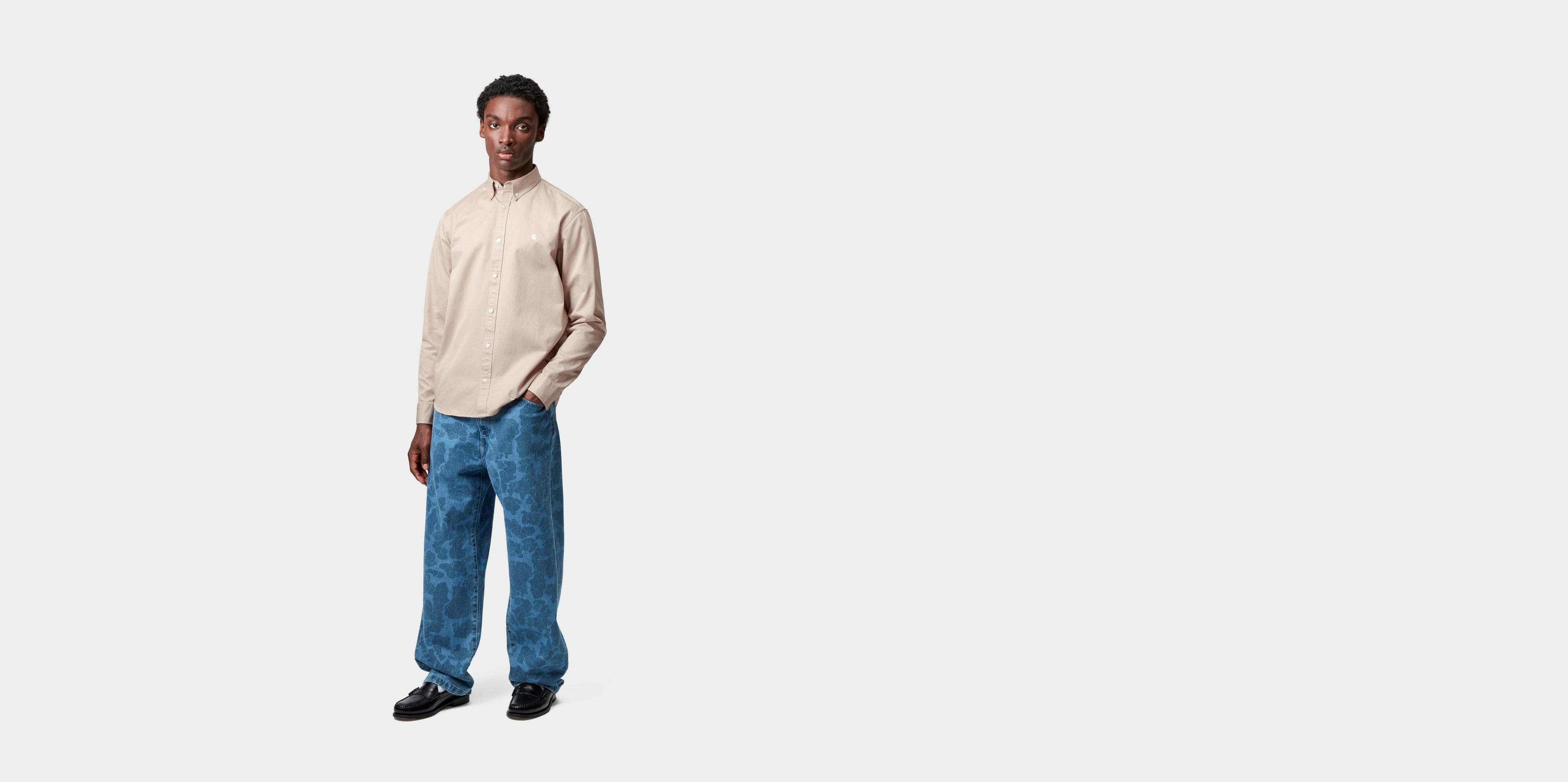 Carhartt WIP L/S Madison Shirt, Fleur De Sel / Wax | Official