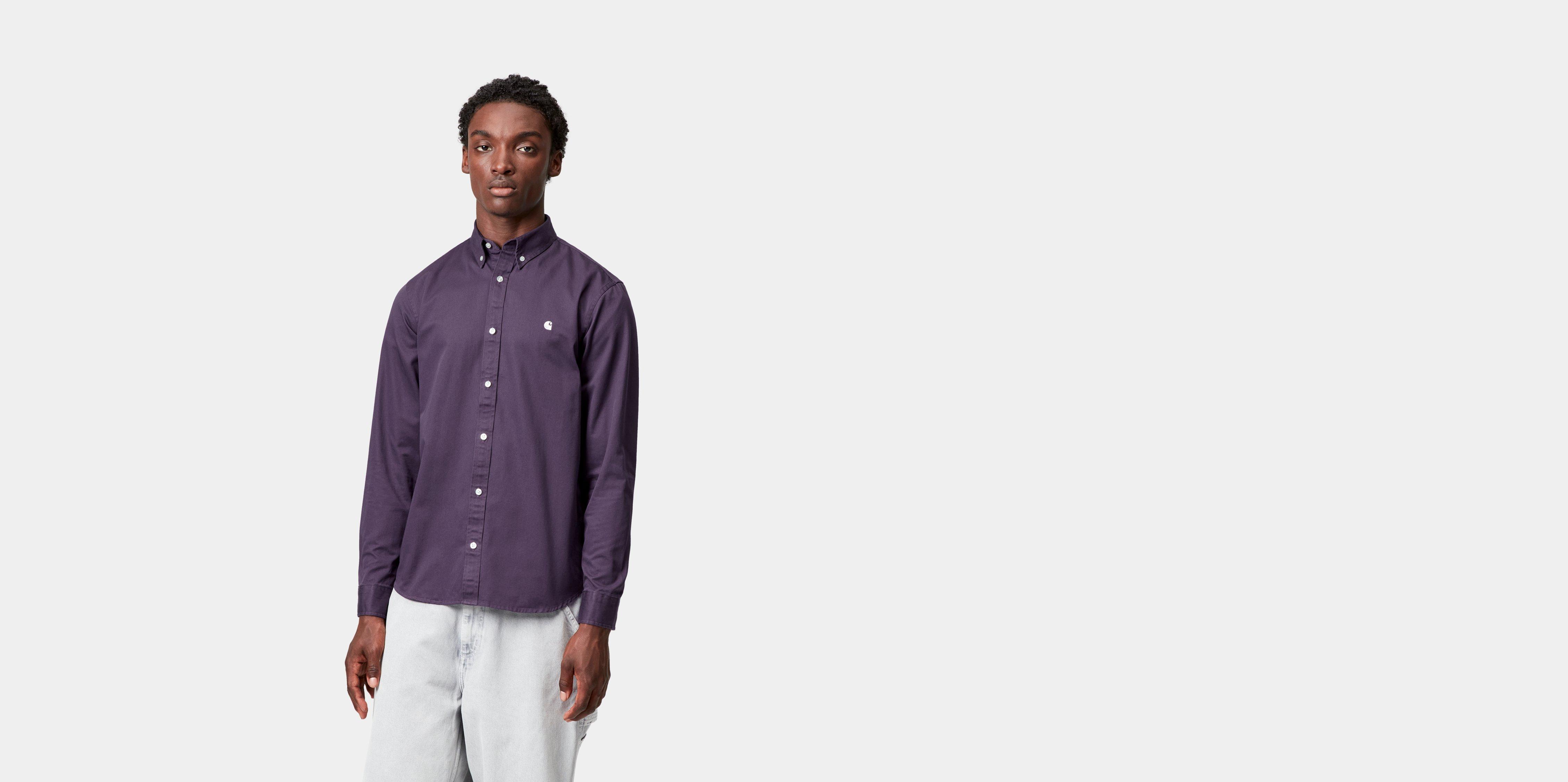 Carhartt WIP L/S Madison Shirt Lokers / Wax | purple | XS | Men