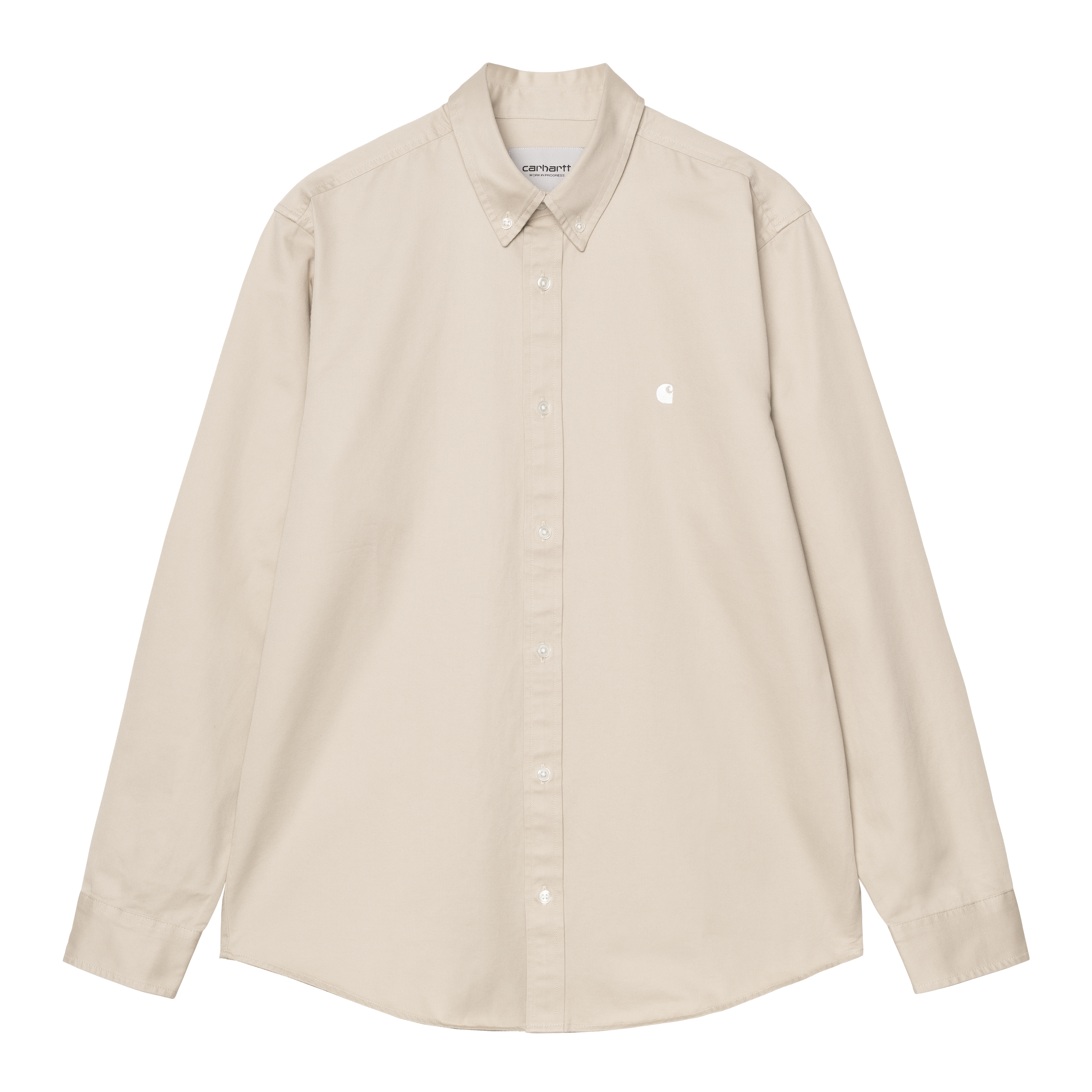 Carhartt WIP L/S Madison Shirt Stone / White | beige | L | Men