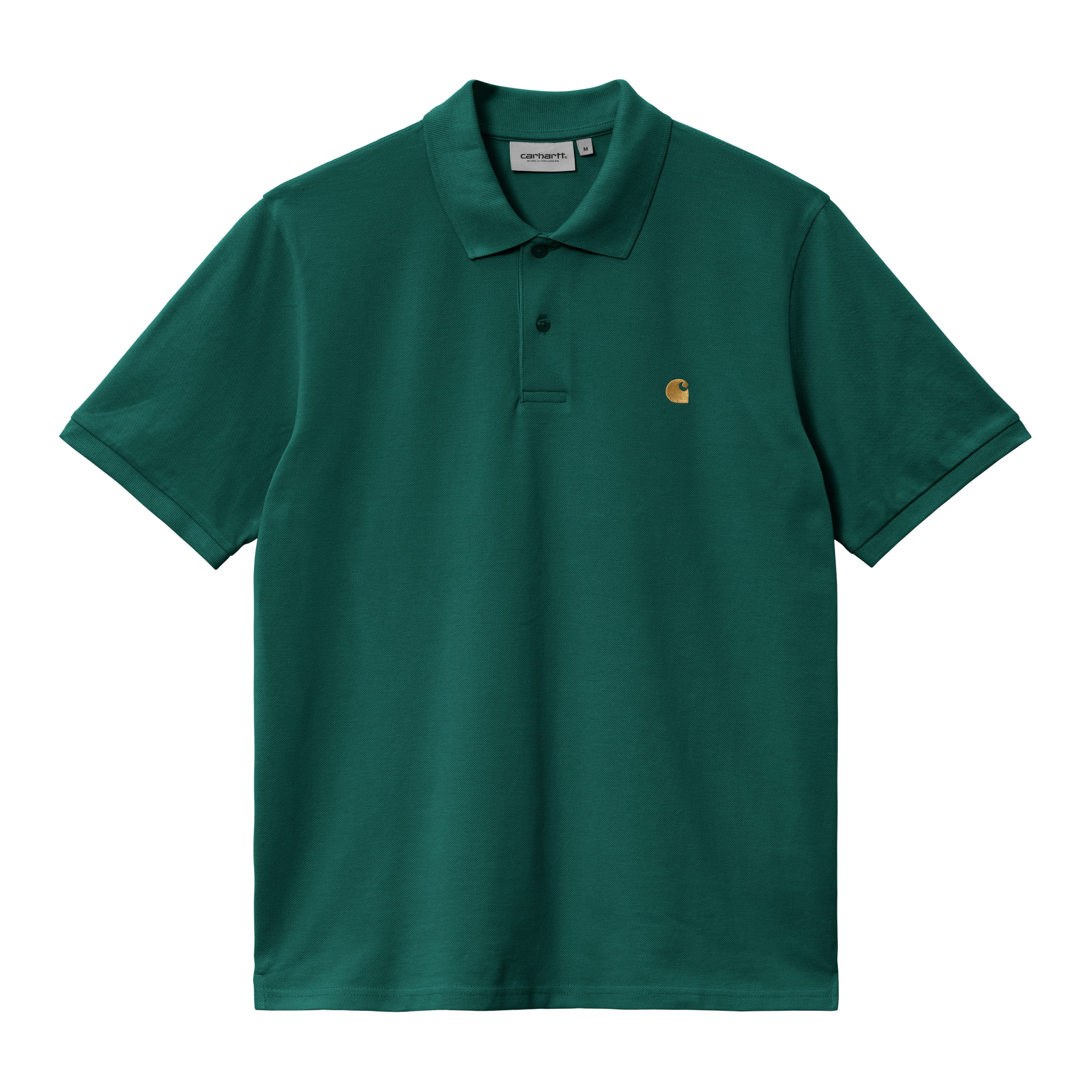 Carhartt WIP Short Sleeve Chase Pique Polo in Grün