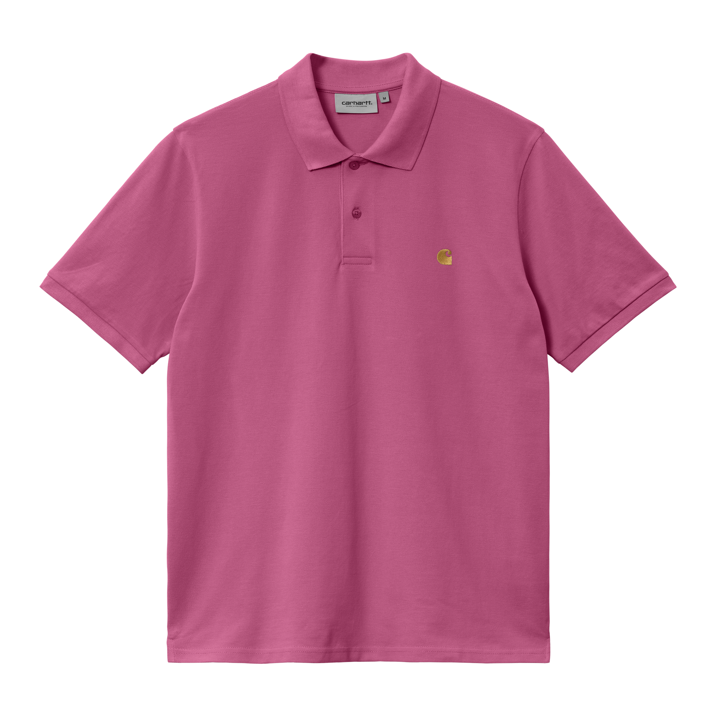Carhartt WIP Short Sleeve Chase Pique Polo in Pink