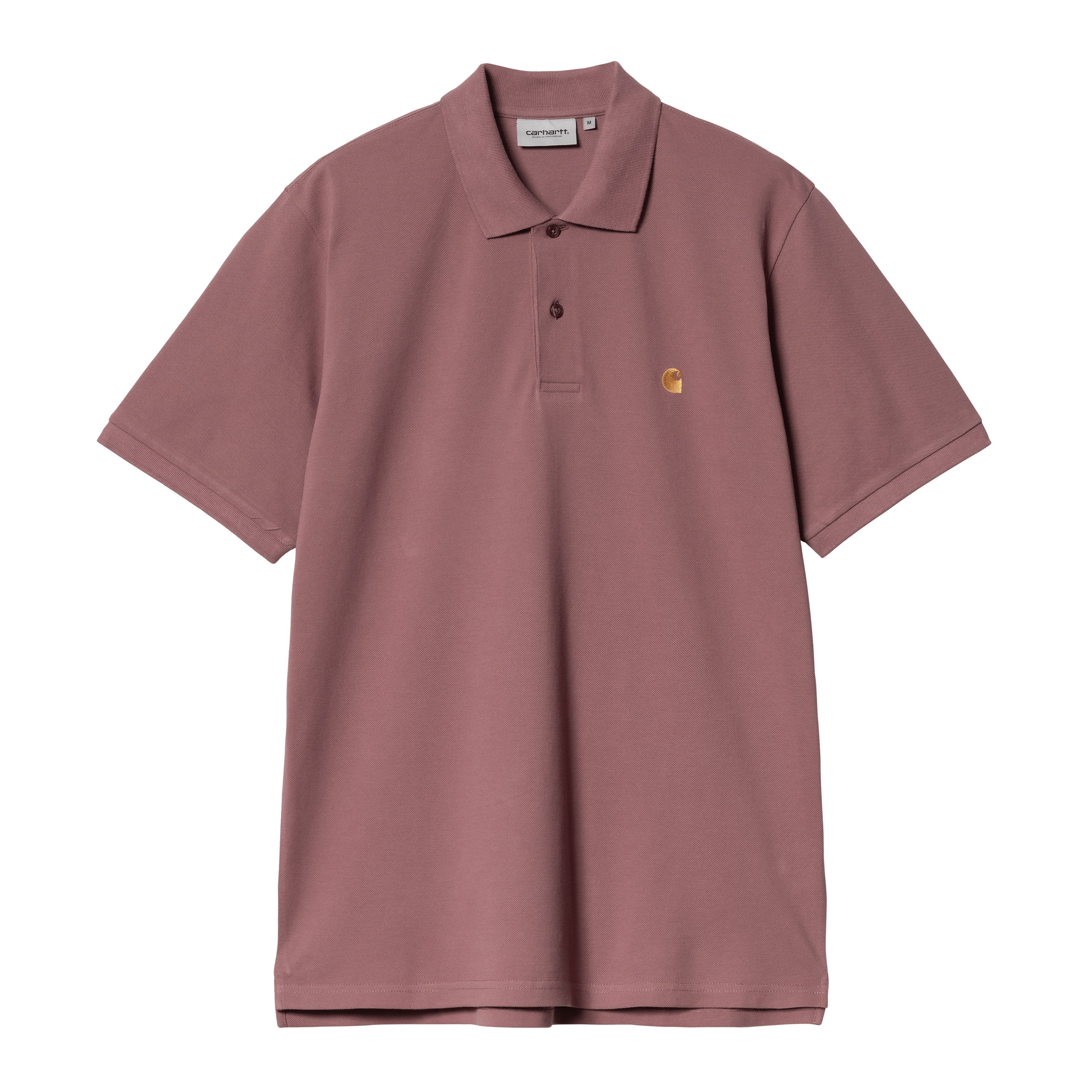 Carhartt WIP Short Sleeve Chase Pique Polo in Rosa