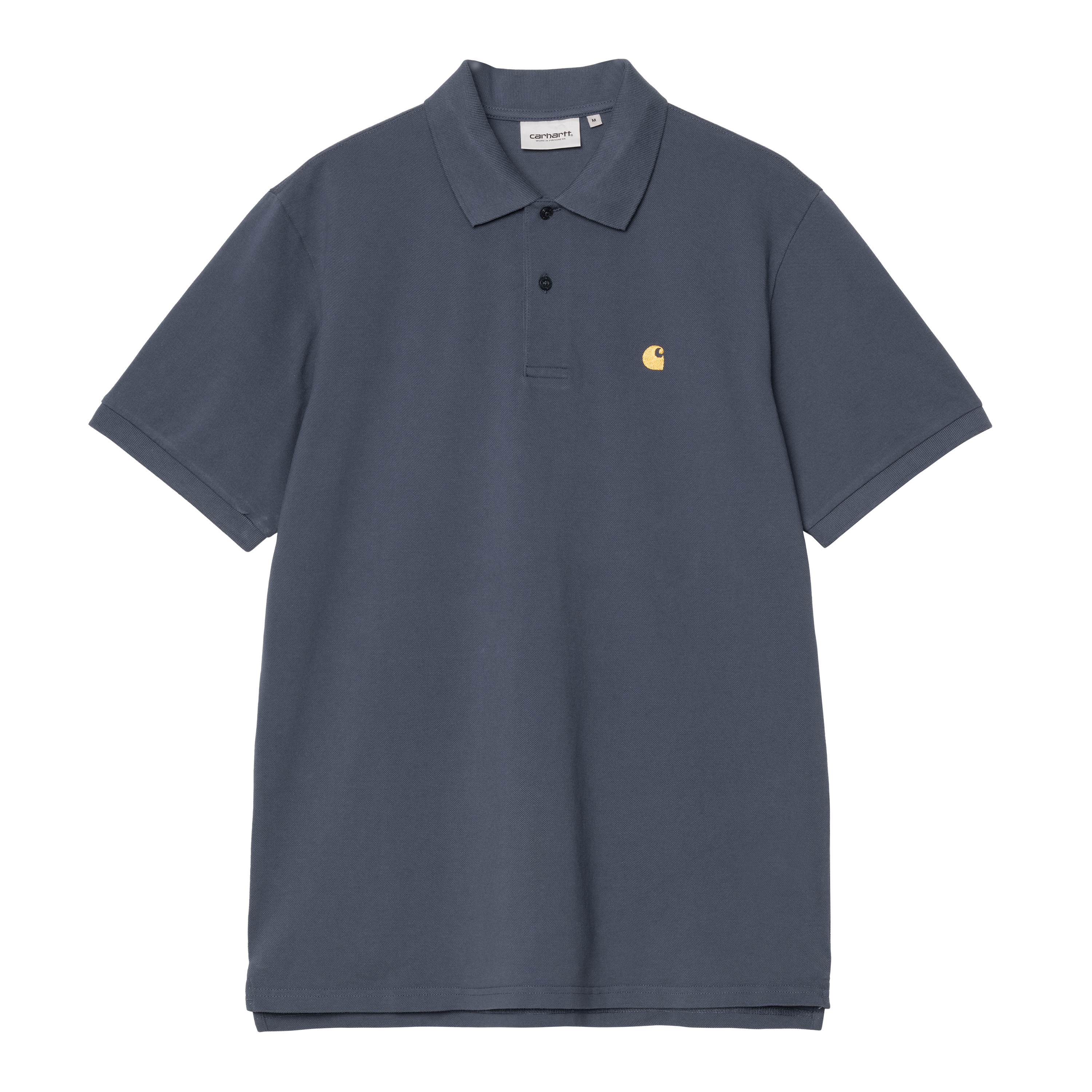 Carhartt WIP Short Sleeve Chase Pique Polo in Blu