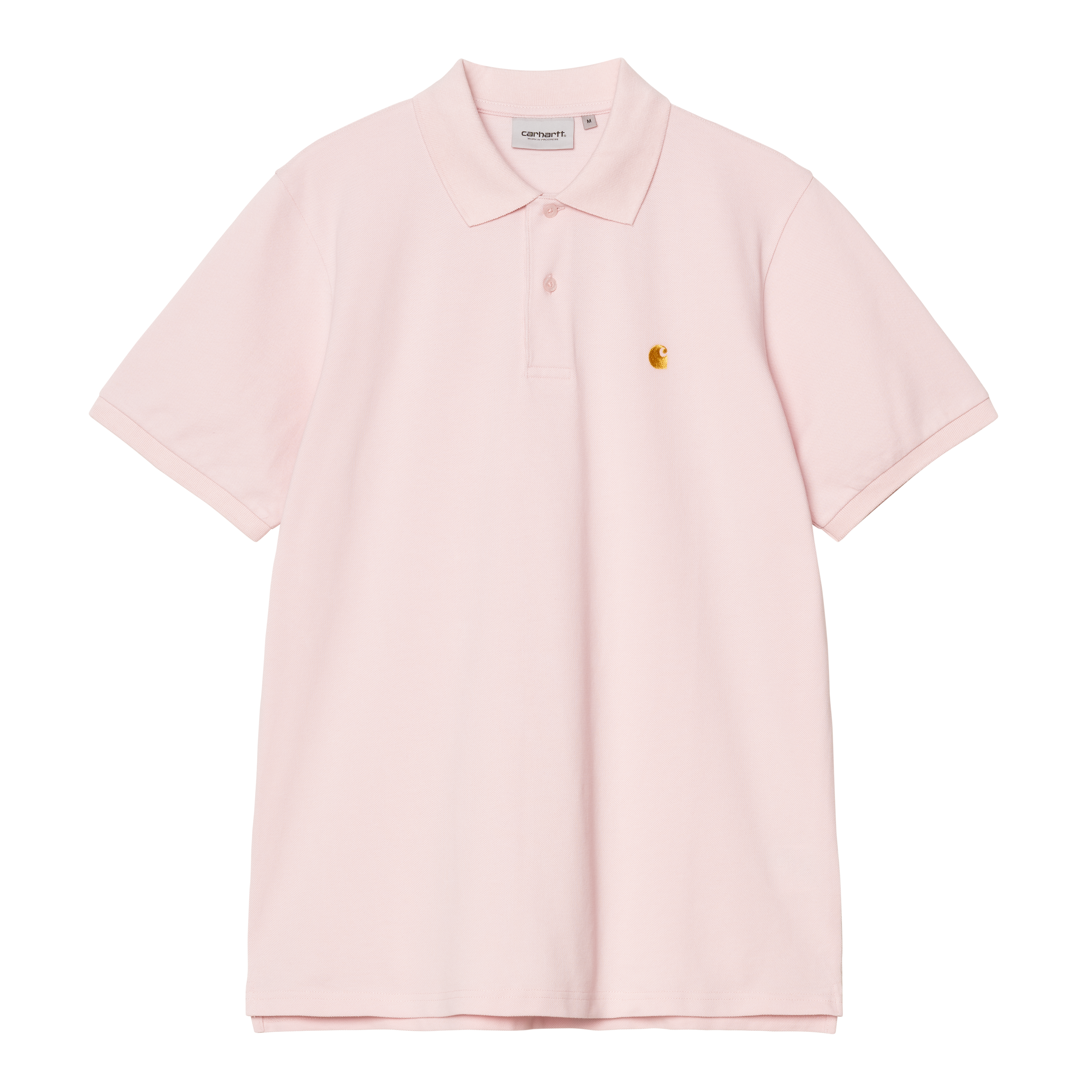 Carhartt WIP Short Sleeve Chase Pique Polo in Rosa