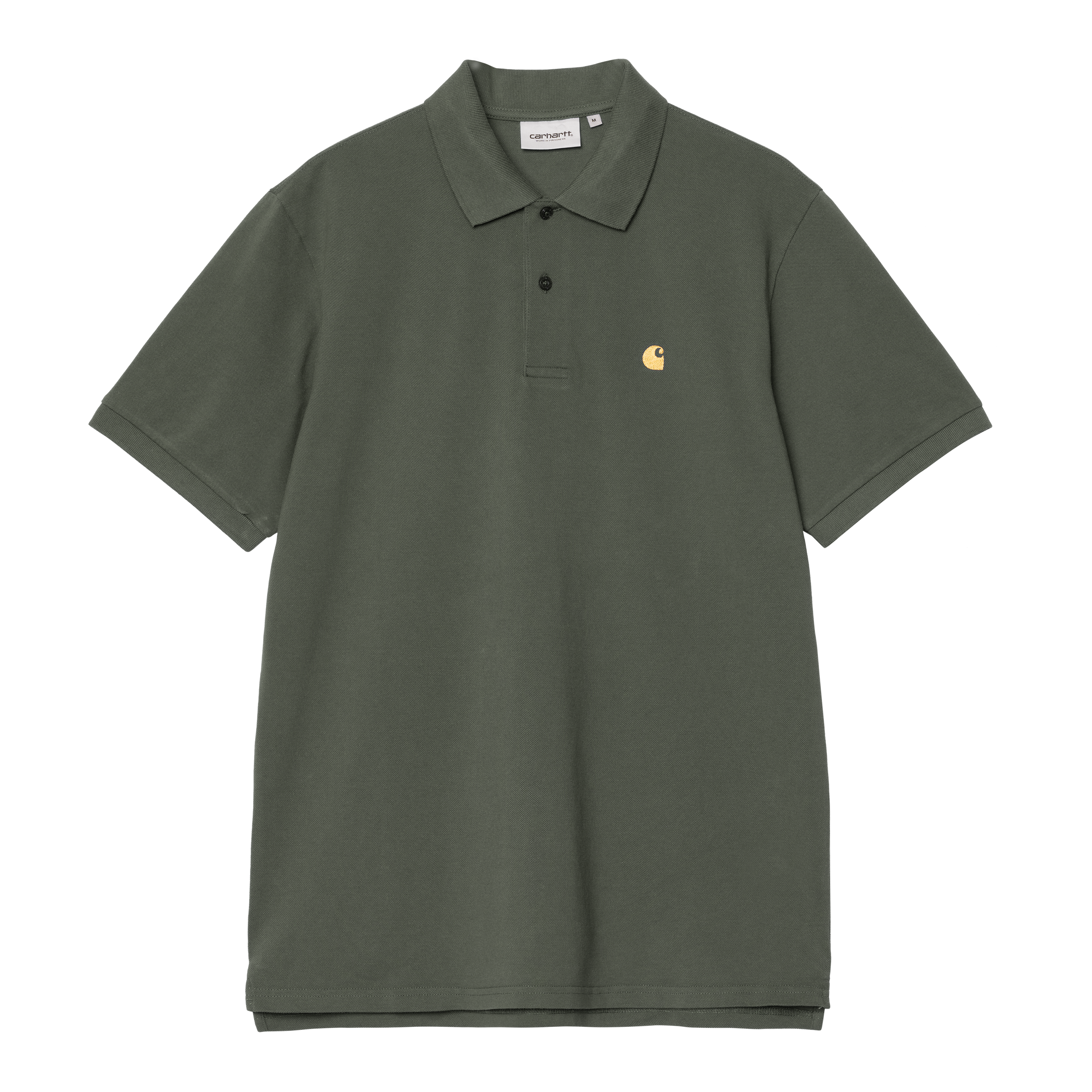 Carhartt WIP S/S Chase Pique Polo, Leaf / Gold | Official Online Store