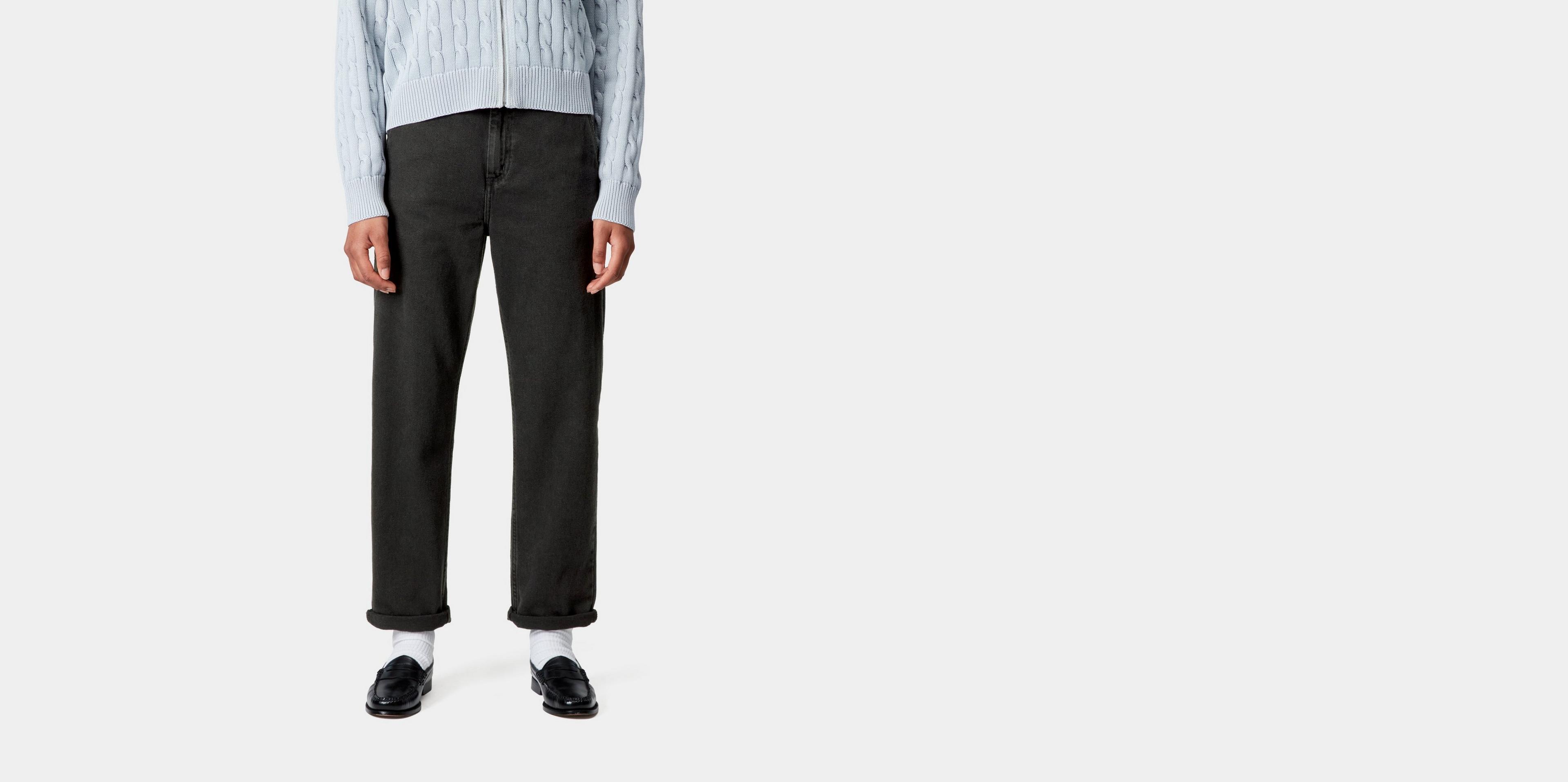 デニム・ジーパン CARHARTT WIP 'Pierce' jeans Black Carhartt WIPリラックス デニム パンツ black washed 送料関税込