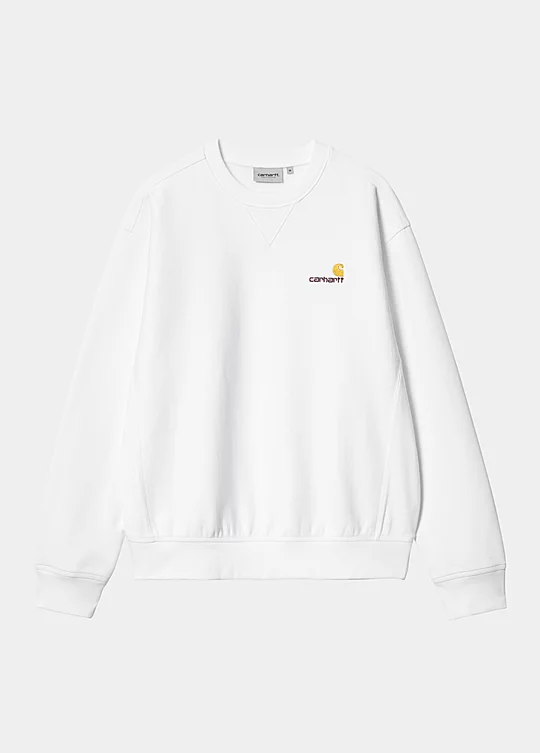 Carhartt WIP American Script Sweatshirt in White