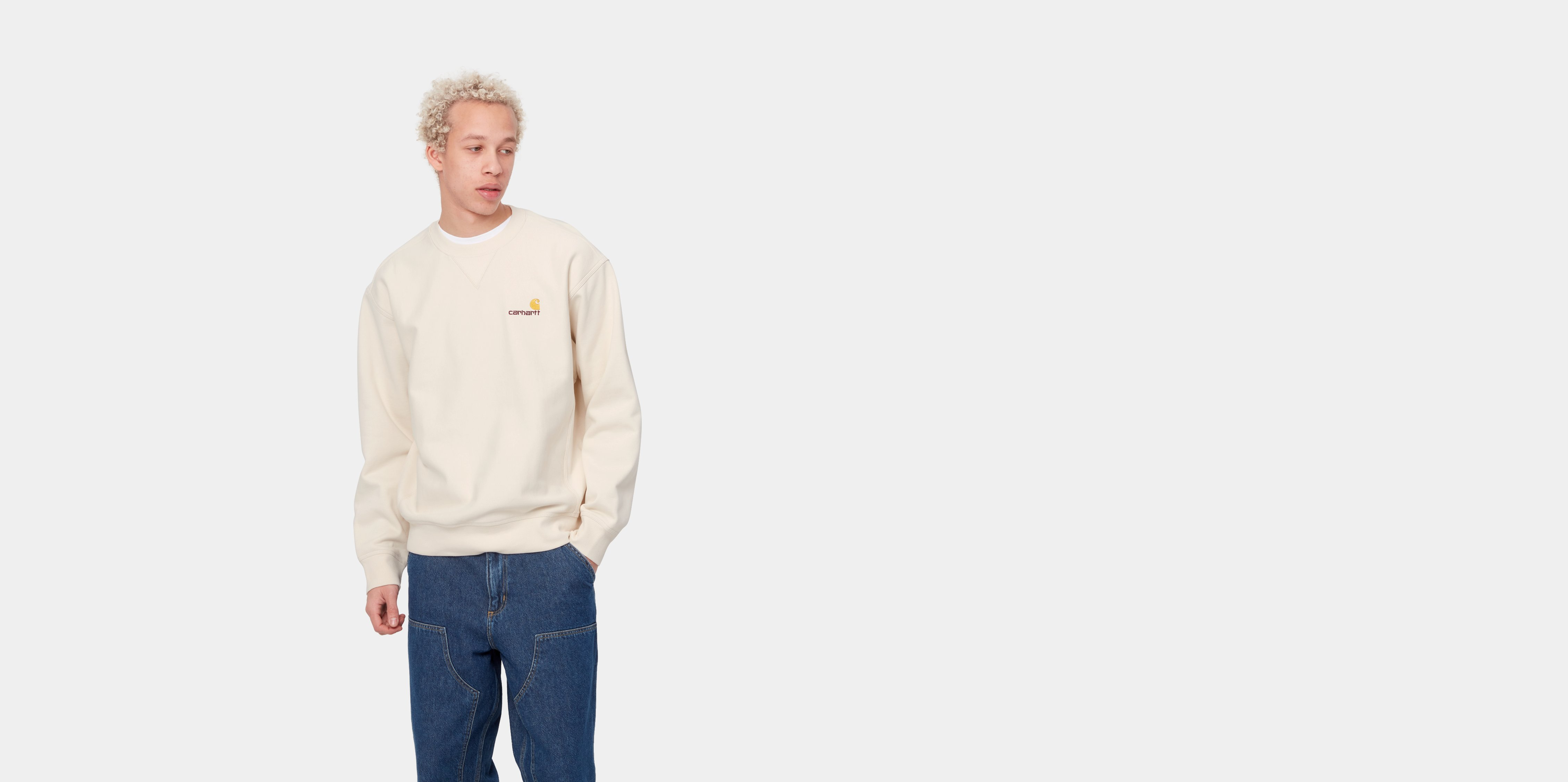 Carhartt WIP American Script Sweatshirt, Natural | Official Online Store