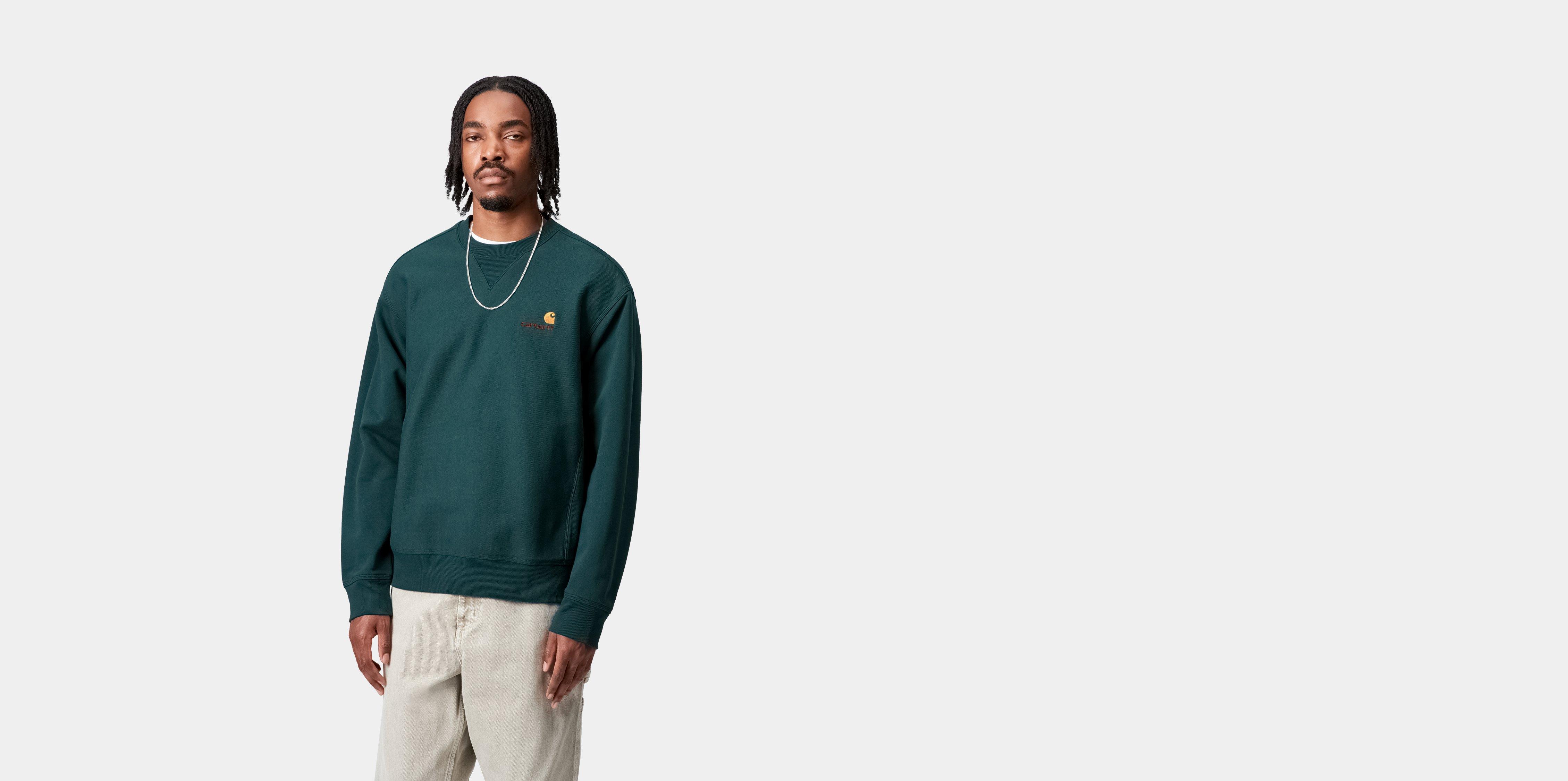 Carhartt WIP American Script Sweatshirt in Green