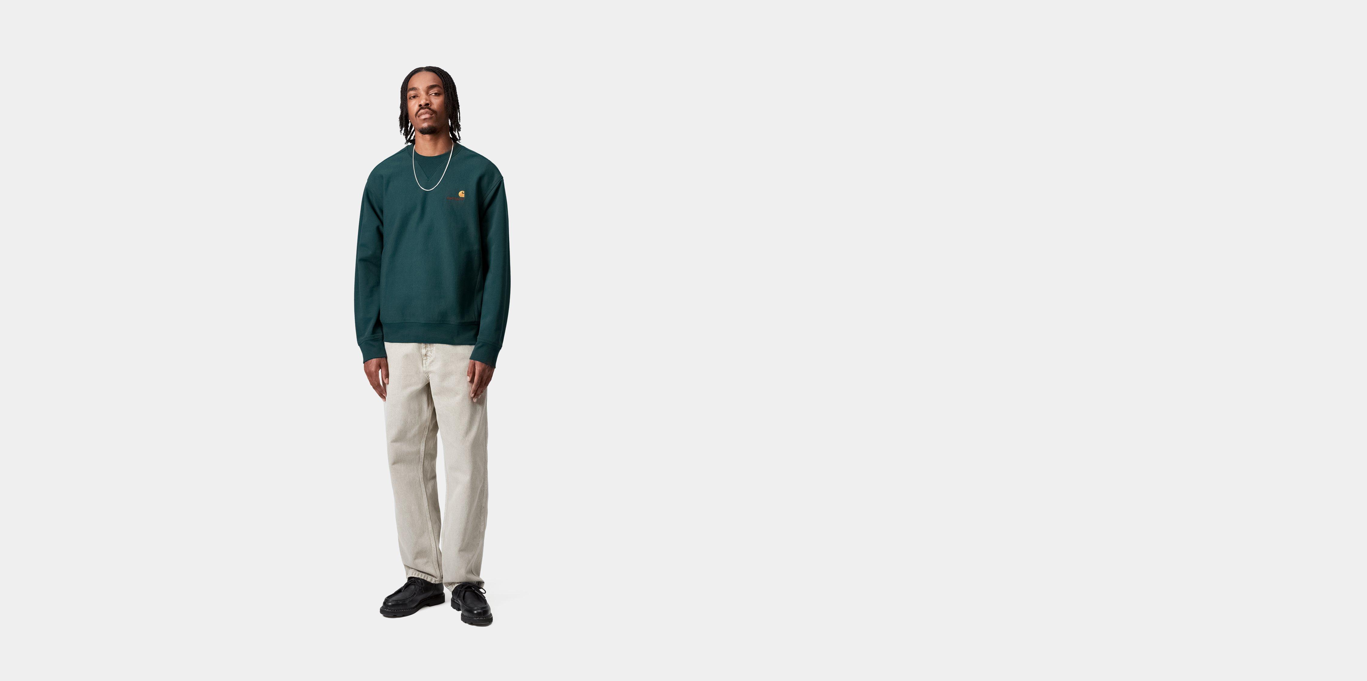 Carhartt WIP American Script Sweatshirt in Green