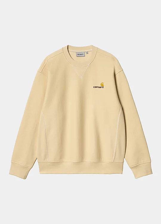 Carhartt WIP American Script Sweatshirt em Amarelo