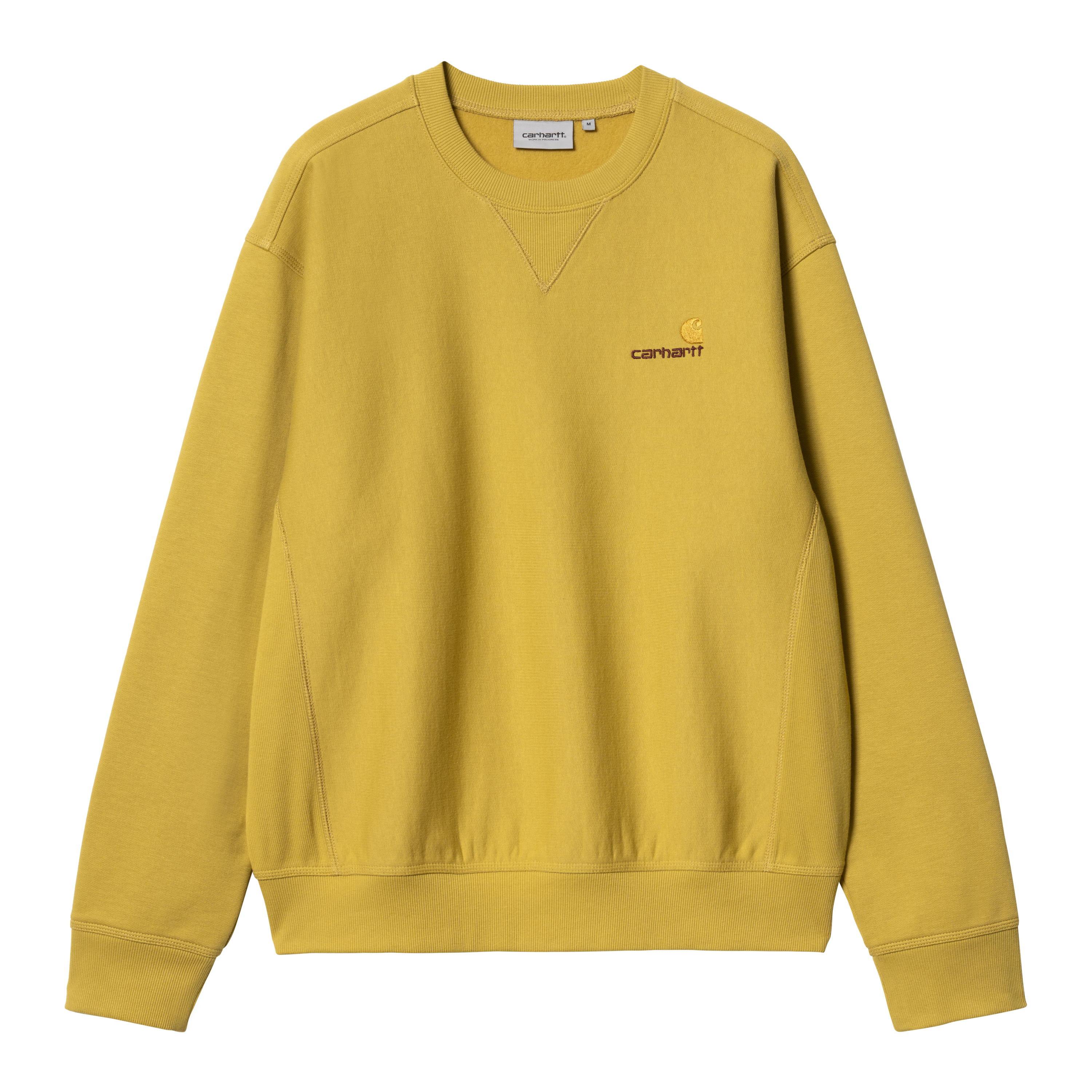 Carhartt WIP Half Zip American Script Sweatshirt Golden Olive Official Online Store