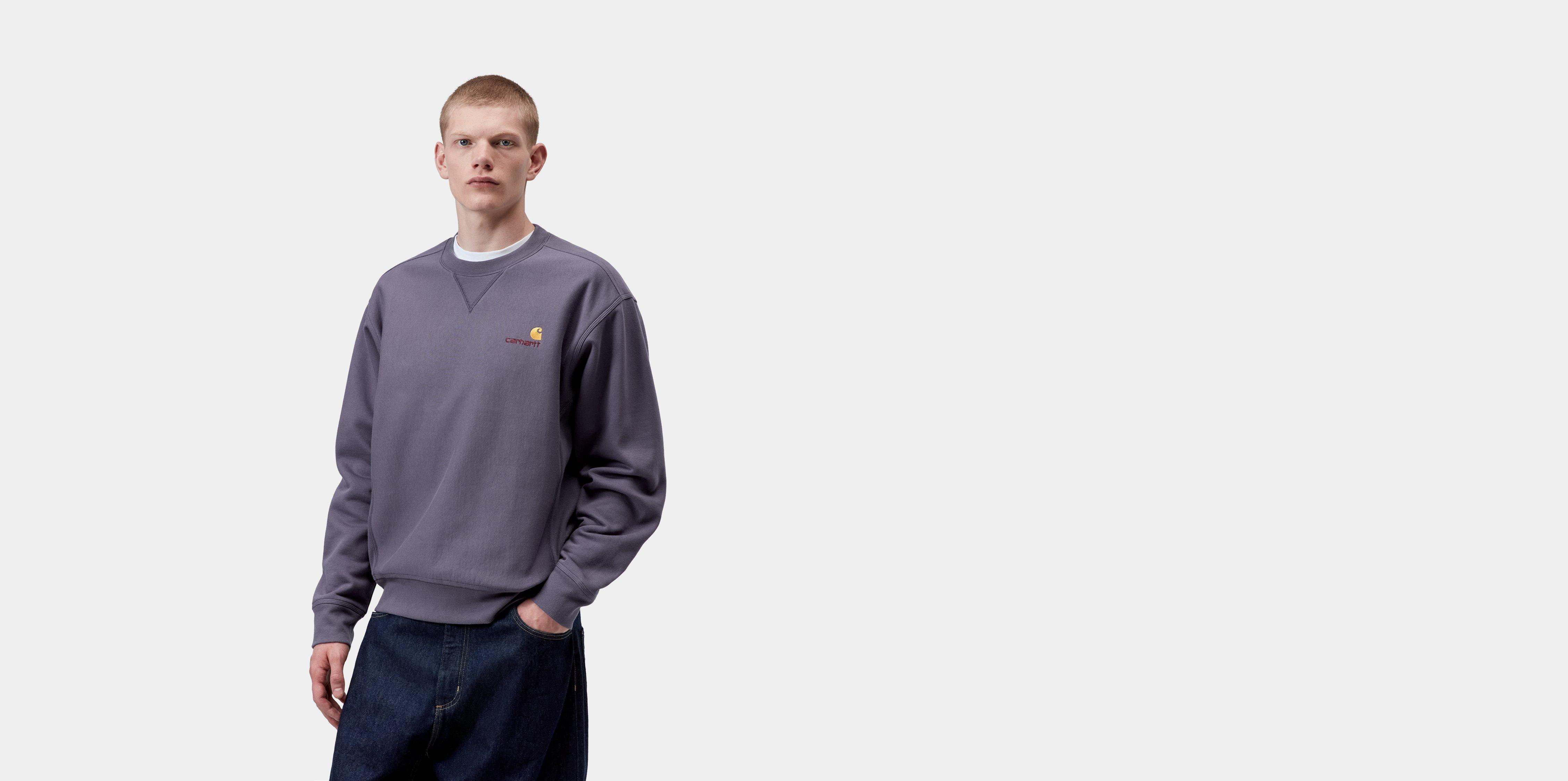 Carhartt WIP American Script Sweatshirt Shady Purple | XS | Men