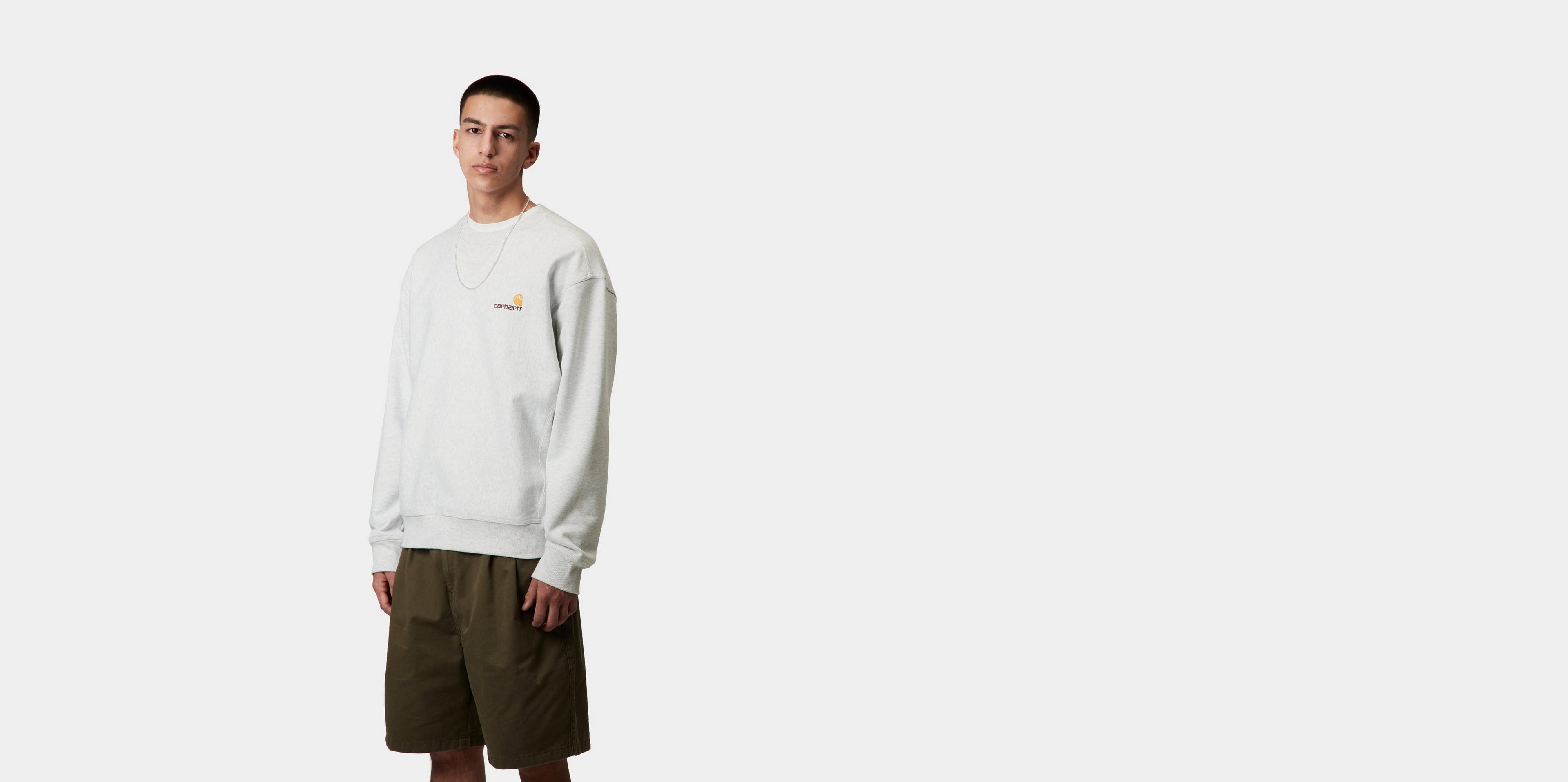 Carhartt WIP American Script Sweatshirt, Ash Heather